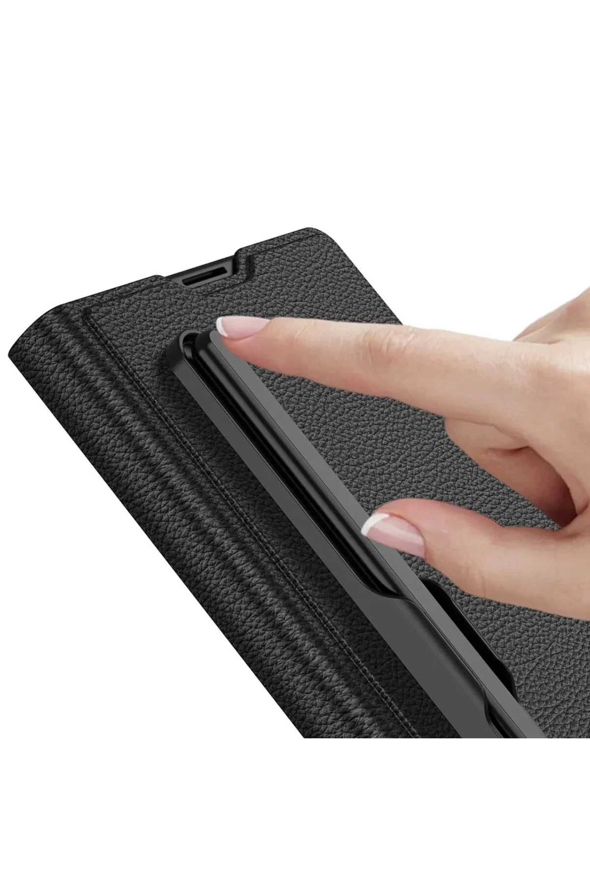 کاور و قاب روکش طرح چرم مصنوعی SAMSUNG GALAXY Z FOLD 7 با محفظه قلم جای کارت پایه Lopard
