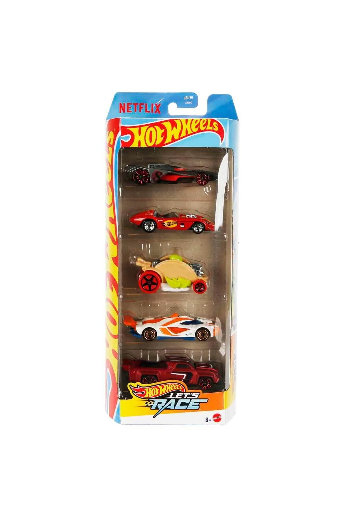 ماشین اسباب بازی مجموعه 5 قطعه JBJ79 بیایید مسابقه کنیم هات ویلز اورجینال HOT WHEELS