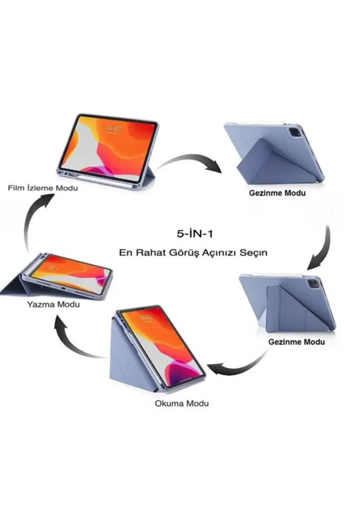 کاور تبلت قاب سازگار تاشو HUAWEI MATEPAD 12X 12 اینچی با پایه نگهدارنده قلم و حالت خواب Yesnıce