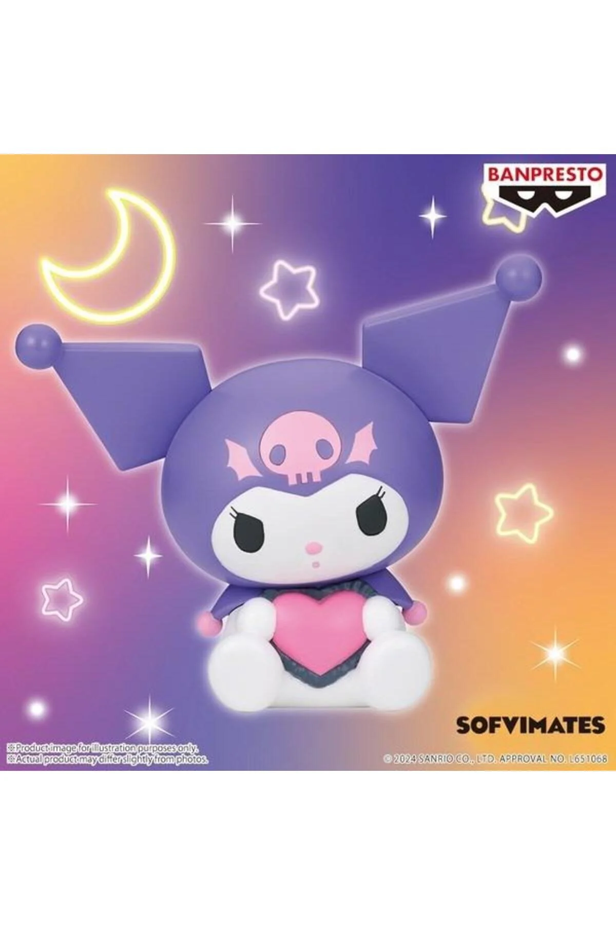 فیگور شخصیت های SOFVIMATES SANRIO مجسمه بنفش KUROMI 14 سانتی متر Banpresto