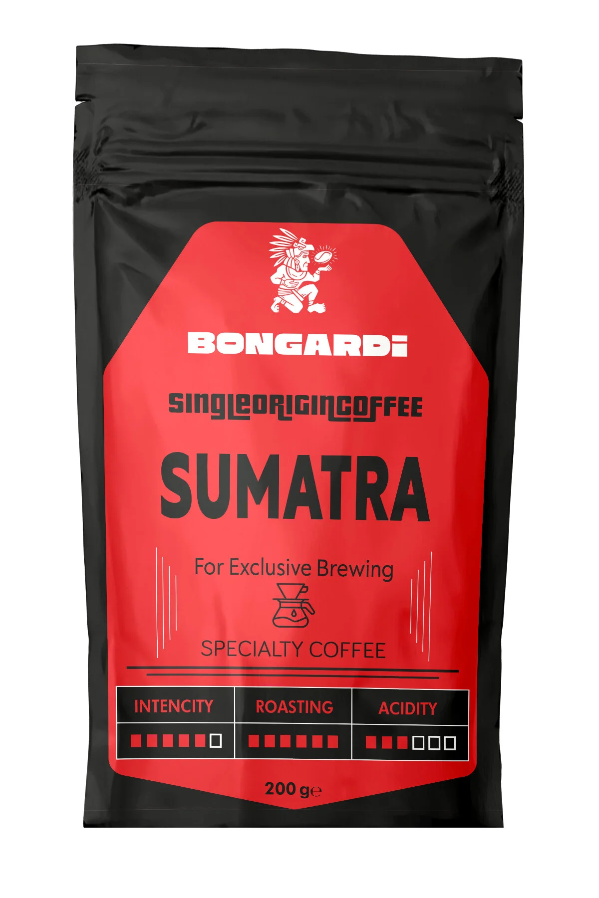 قهوه آسیاب‌شده اندونزی سومطرا ۲۰۰ گرم Bongardi Coffee