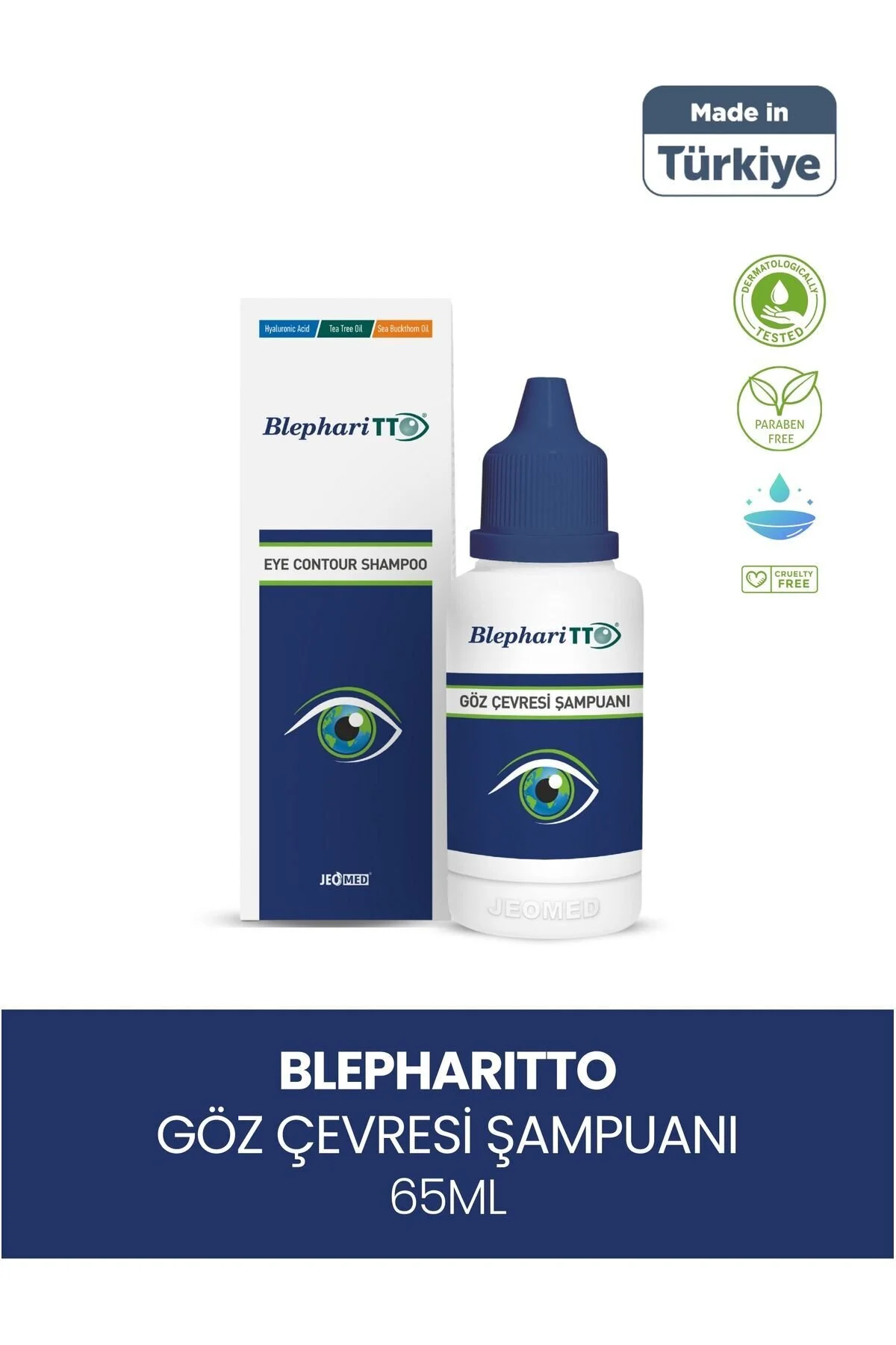 پاک کننده آرایش چشم شامپو دور بلفاریتو 65 میل BLEPHARİTTO