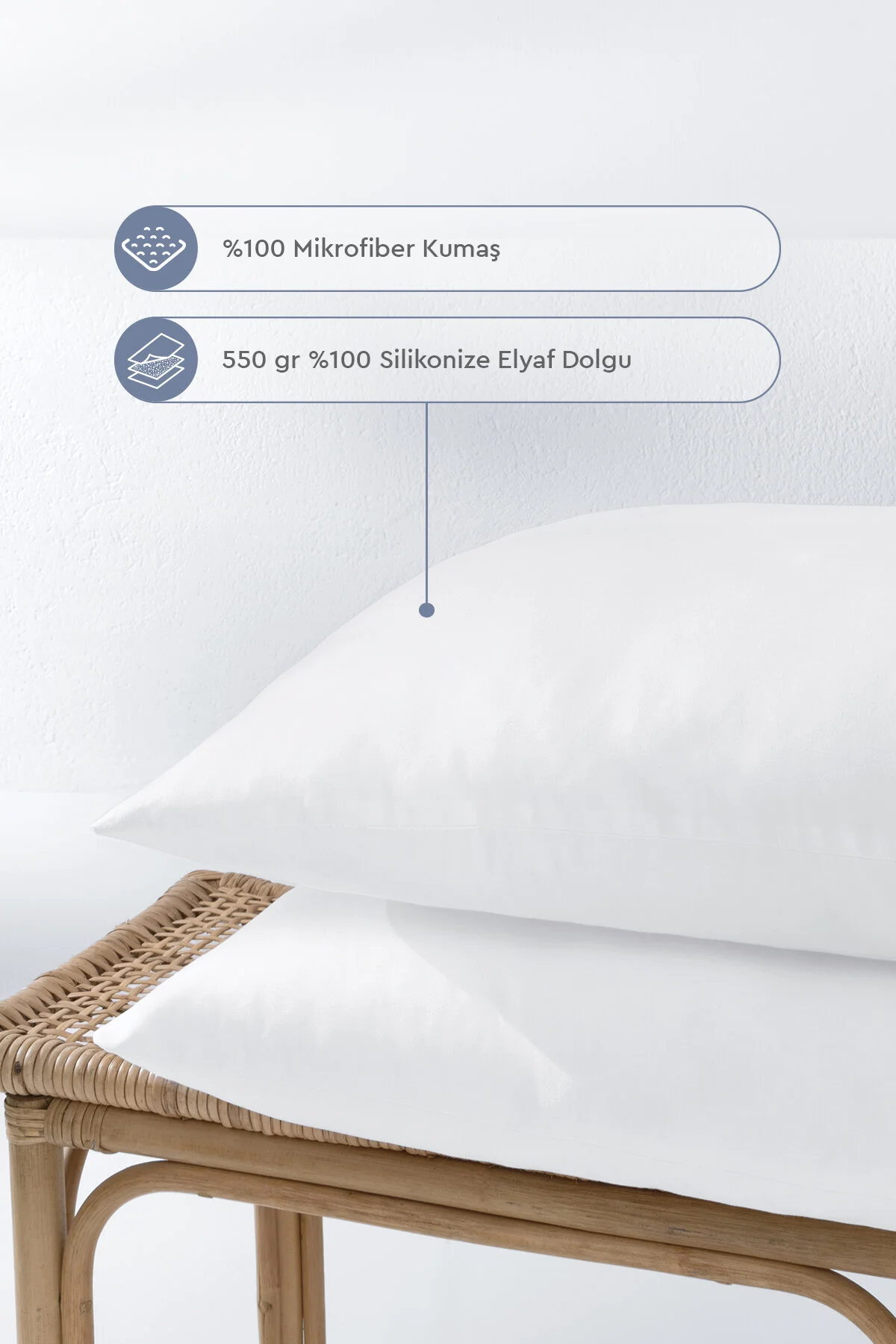 ست بالش رول پک 50x70 سانتی متر یاتاش Yatas