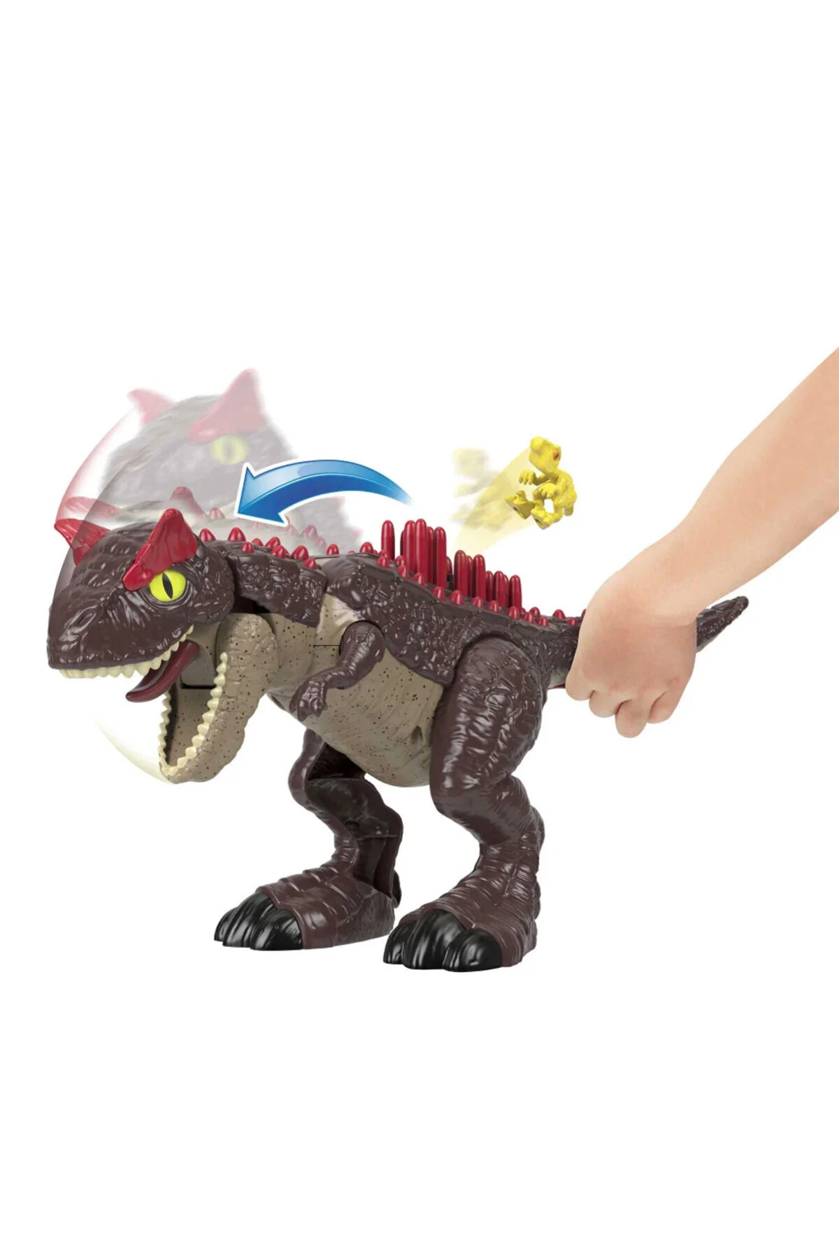 اسباب بازی های فیگور شخصیت JURASSIC WORLD SPIKE STRIKE CARNOTAURUS HML42 ایمجینکس Imaginext