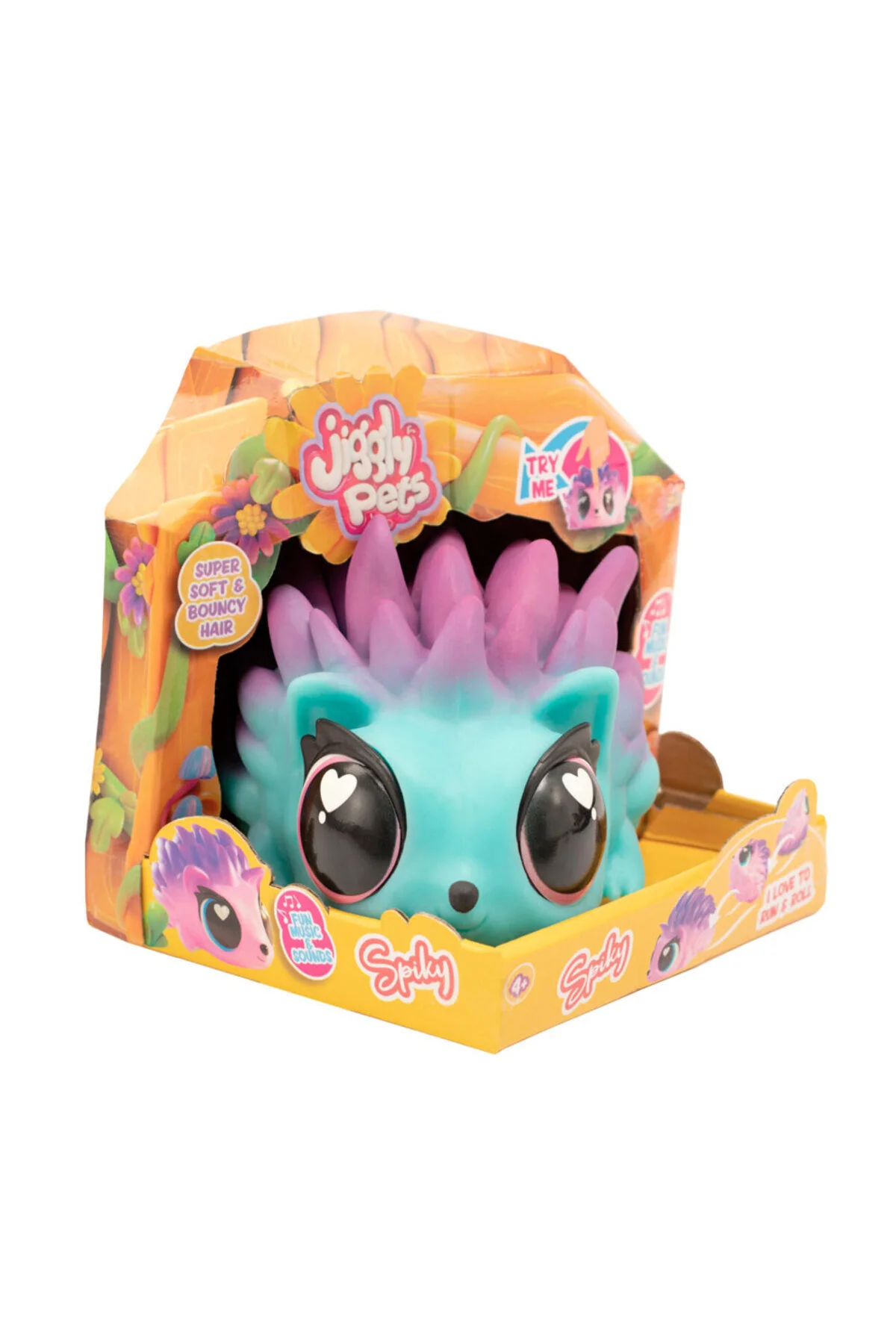 عروسک های پارچه ای JGG02200 JIGGLY PETS VOICE BLUE HEDGEHOG JP015 PI GIOCHI PREZIOSI