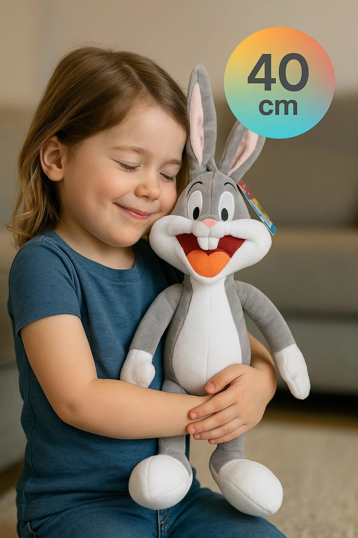 اسباب بازی های پشمی LOONEY TUNES شخصیت کارتونی BUGS BUNNY دارای مجوز مخمل دار 40 سانتی متر TOYFEST