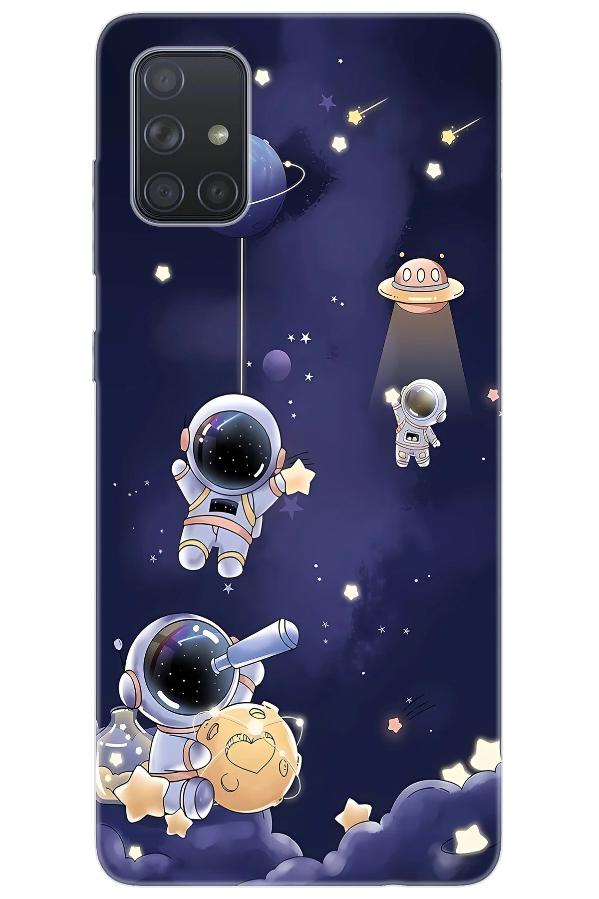 کاور و قاب SAMSUNG GALAXY A71 SM با الگوی چاپ سیلیکونی ASTRONAUT NGO سازگار: CP CL6D5KL Ceppare