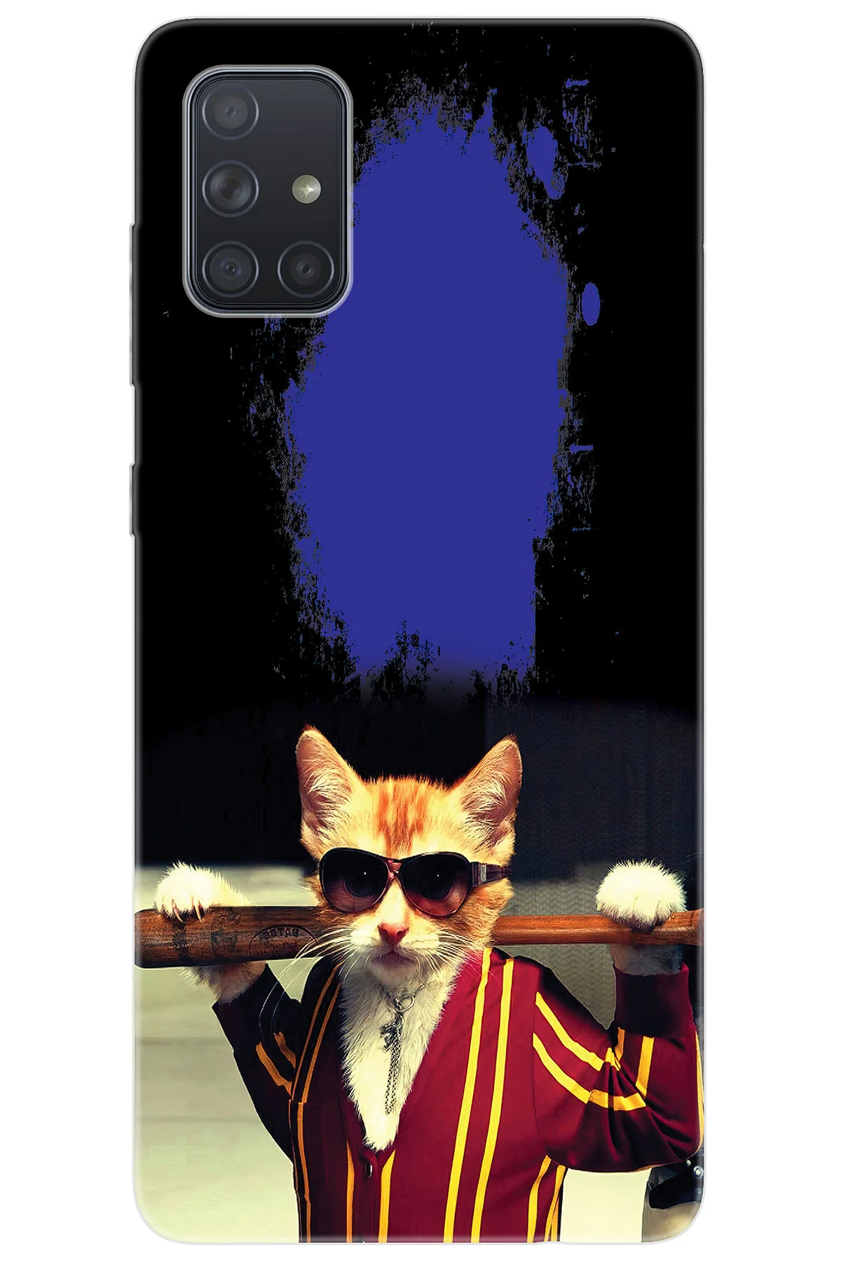 کاور و قاب SAMSUNG GALAXY A71 SM سازگار با الگوی سیلیکونی ARTIST CAT NGO:481 CP OFW2QV3 Ceppare