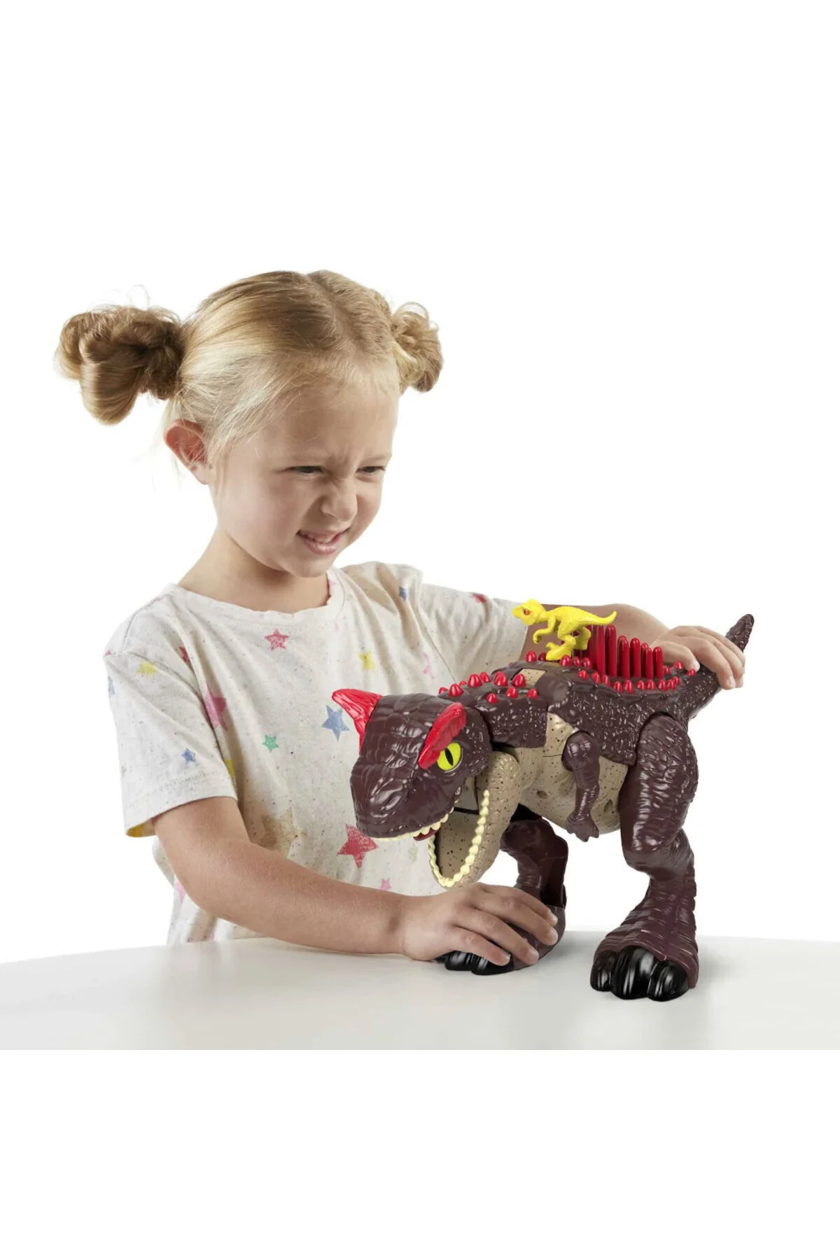 اسباب بازی های فیگور شخصیت JURASSIC WORLD SPIKE STRIKE CARNOTAURUS HML42 ایمجینکس Imaginext