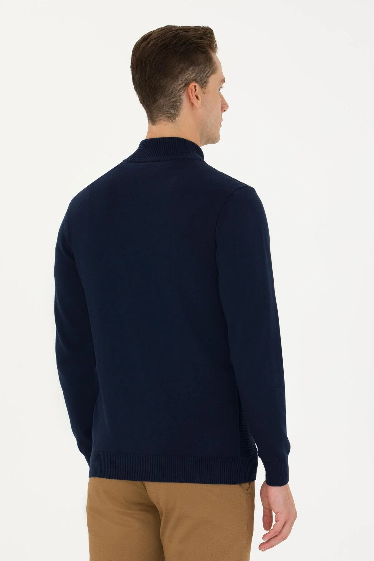 ژاکت جلو باز آبی مردانه G081Sz0Th1629653Fw Cardigan لباس بافتنی باریک یو اس پولو U.S. Polo Assn.