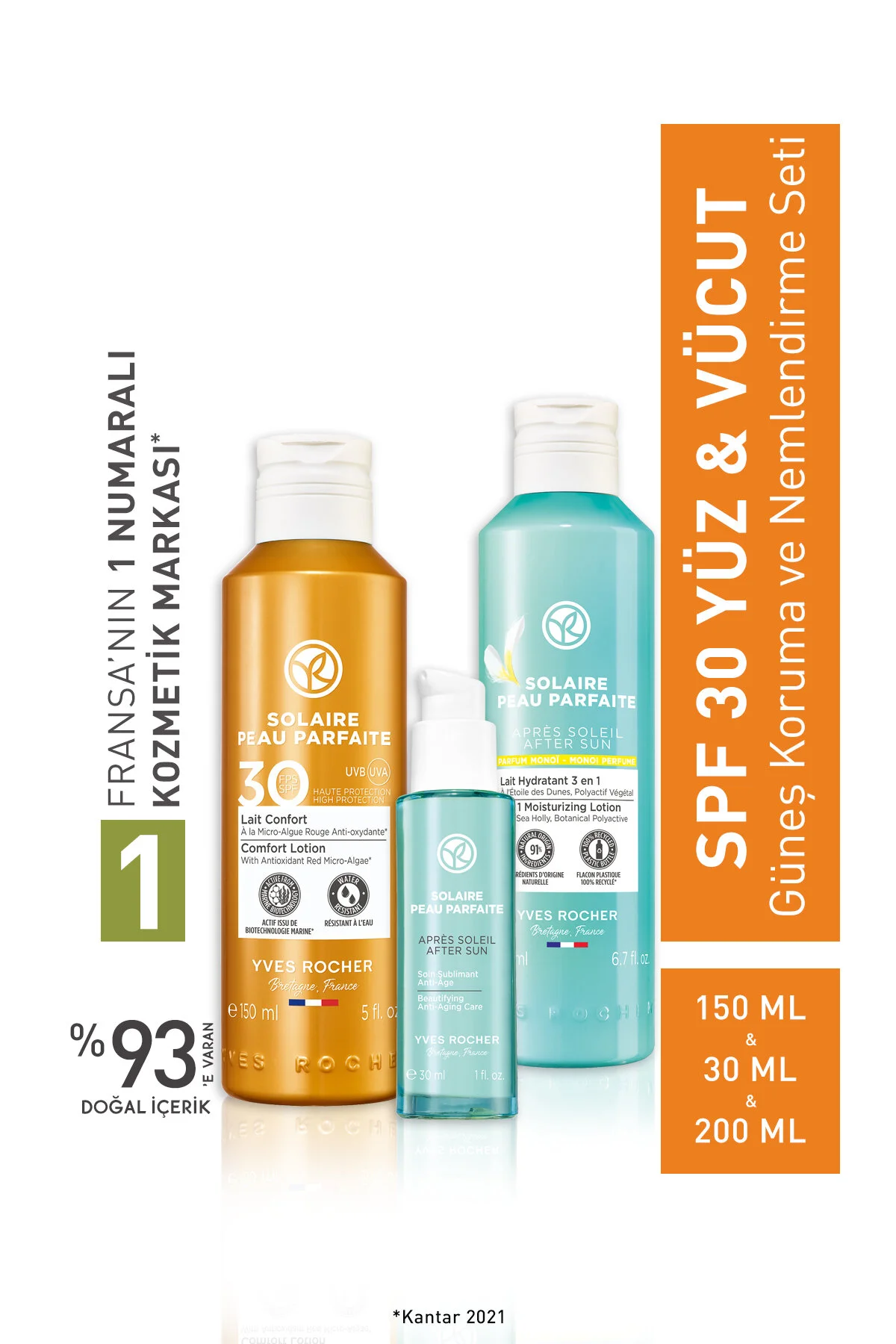 ست کرم ضد آفتاب SPF 30 بدن و چهره محافظت از مرطوب کننده SET 99916859 Yves Rocher