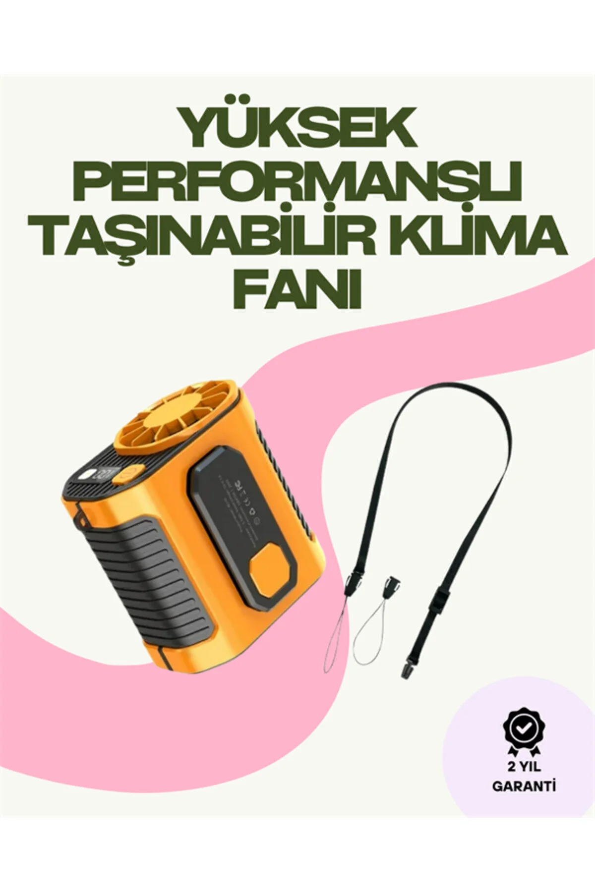 فن قابل حمل توربو با صفحه نمایش دیجیتال USB TYPE C 3 حالت خنک کننده fantastik store