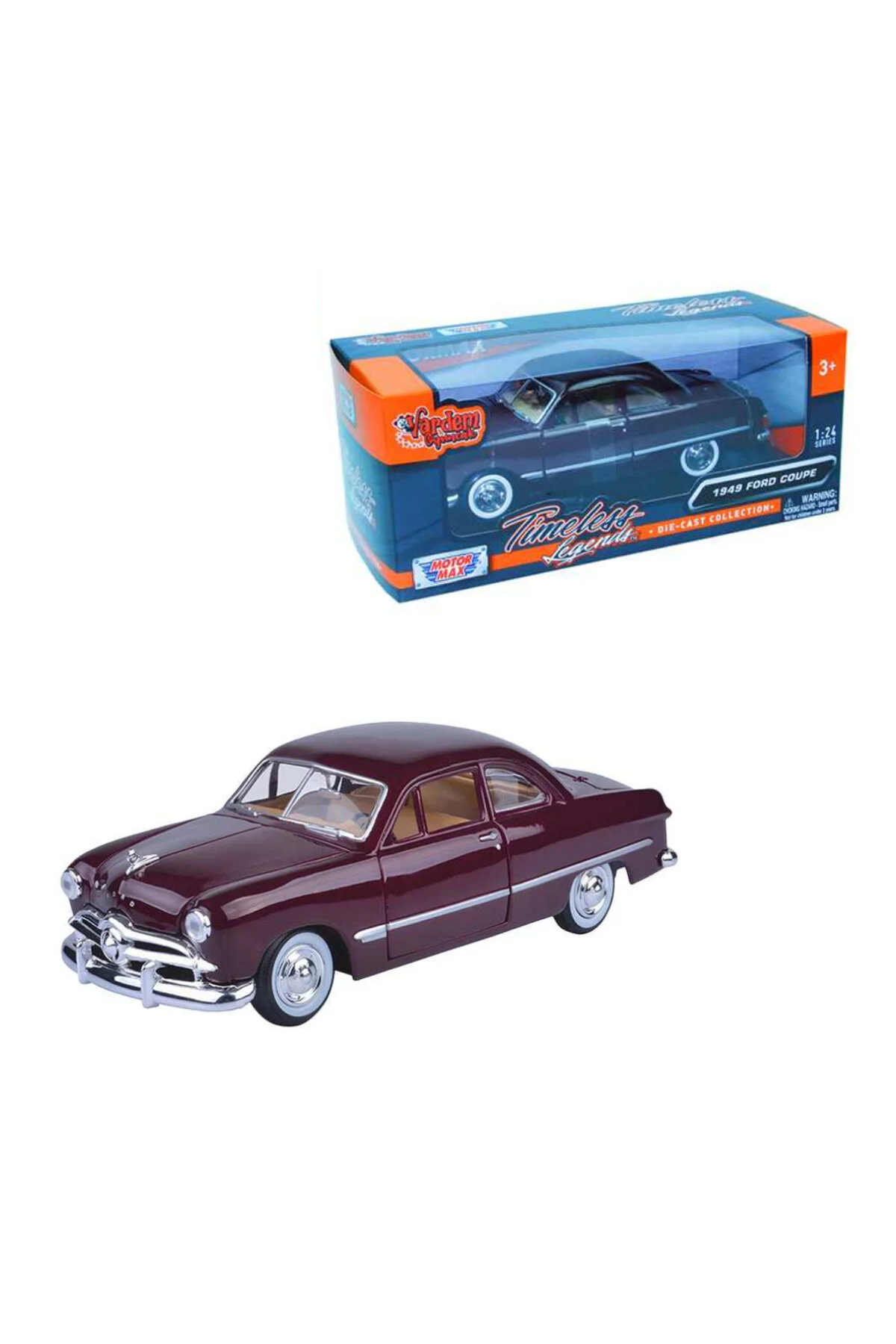 ماشین اسباب بازی VARDEM MOTORMAX 73213 METAL CAR 1949 FORD COUPE 1:24 3+ Art Tone