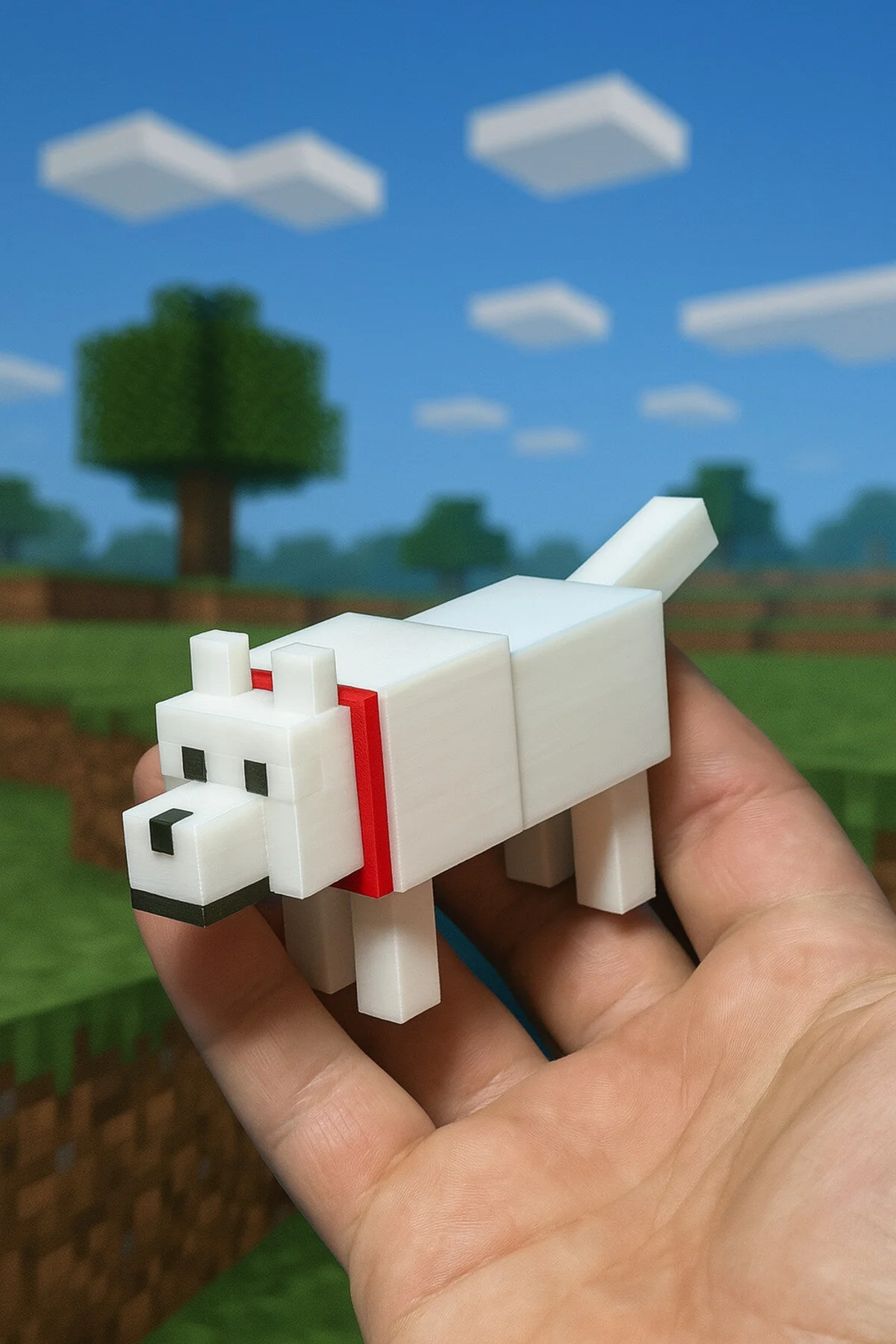 اسباب بازی های فیگور شخصیت گرگ سگ MINECRAFT 10 سانتی متر Store