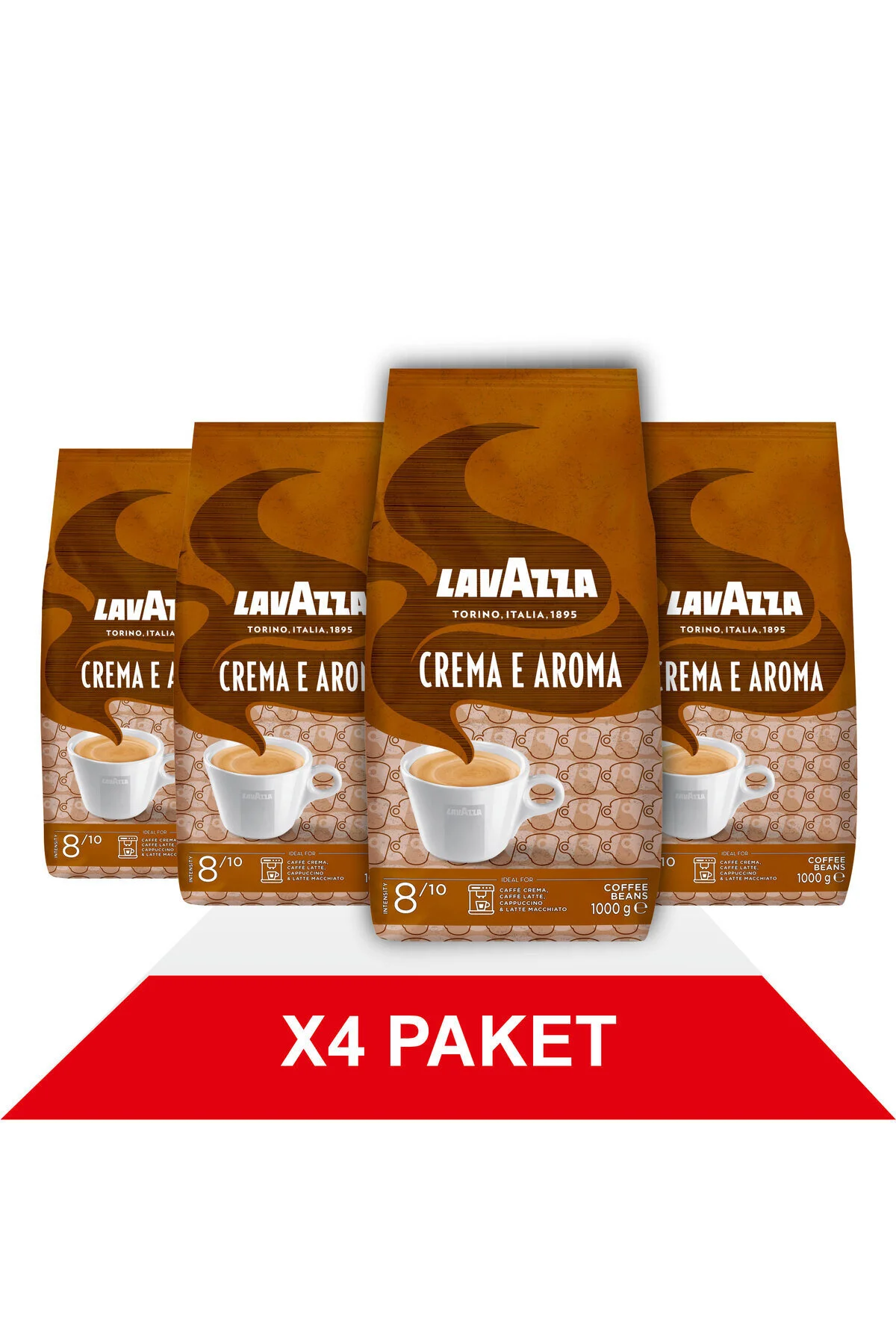 قهوه فیلتر و دانه کامل آروما ای کرما 1000 گرم X4 لاواتزا LavAzza