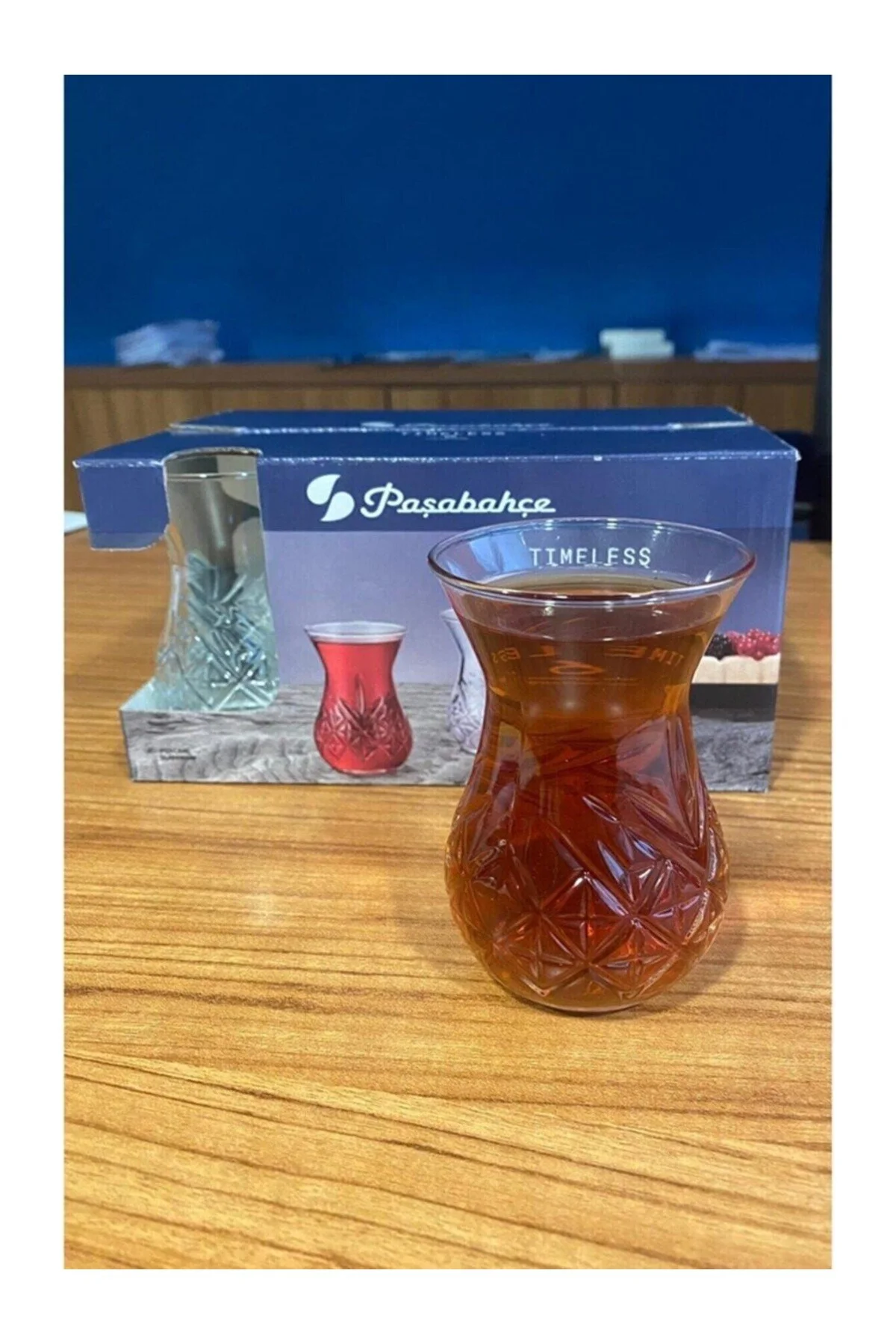 Paşabahçe ست لیوان چای کریستال برش تایم 6 عددی 42881 155 سی
