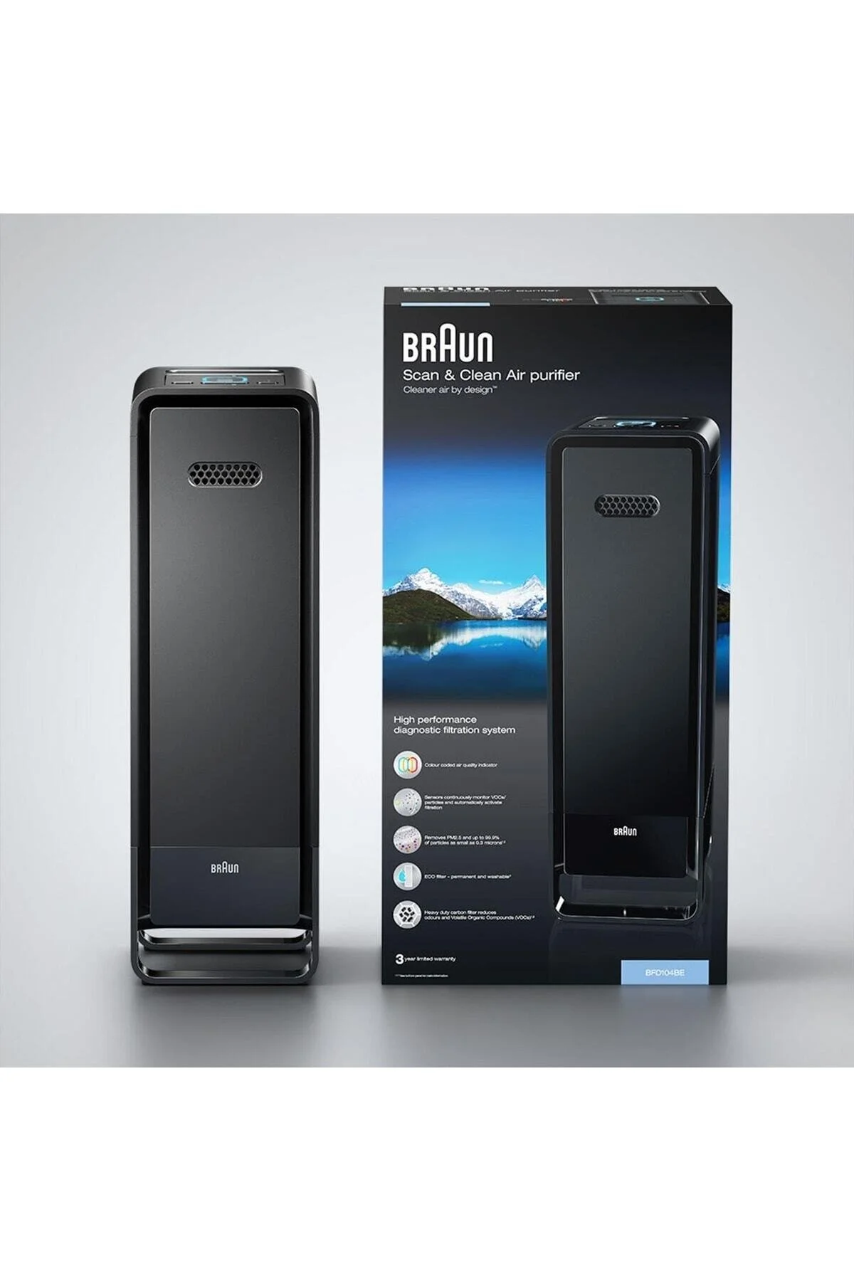 تصفیه کننده هوا BFD104BE2 اسکن و هوای تمیز اورجینال Braun