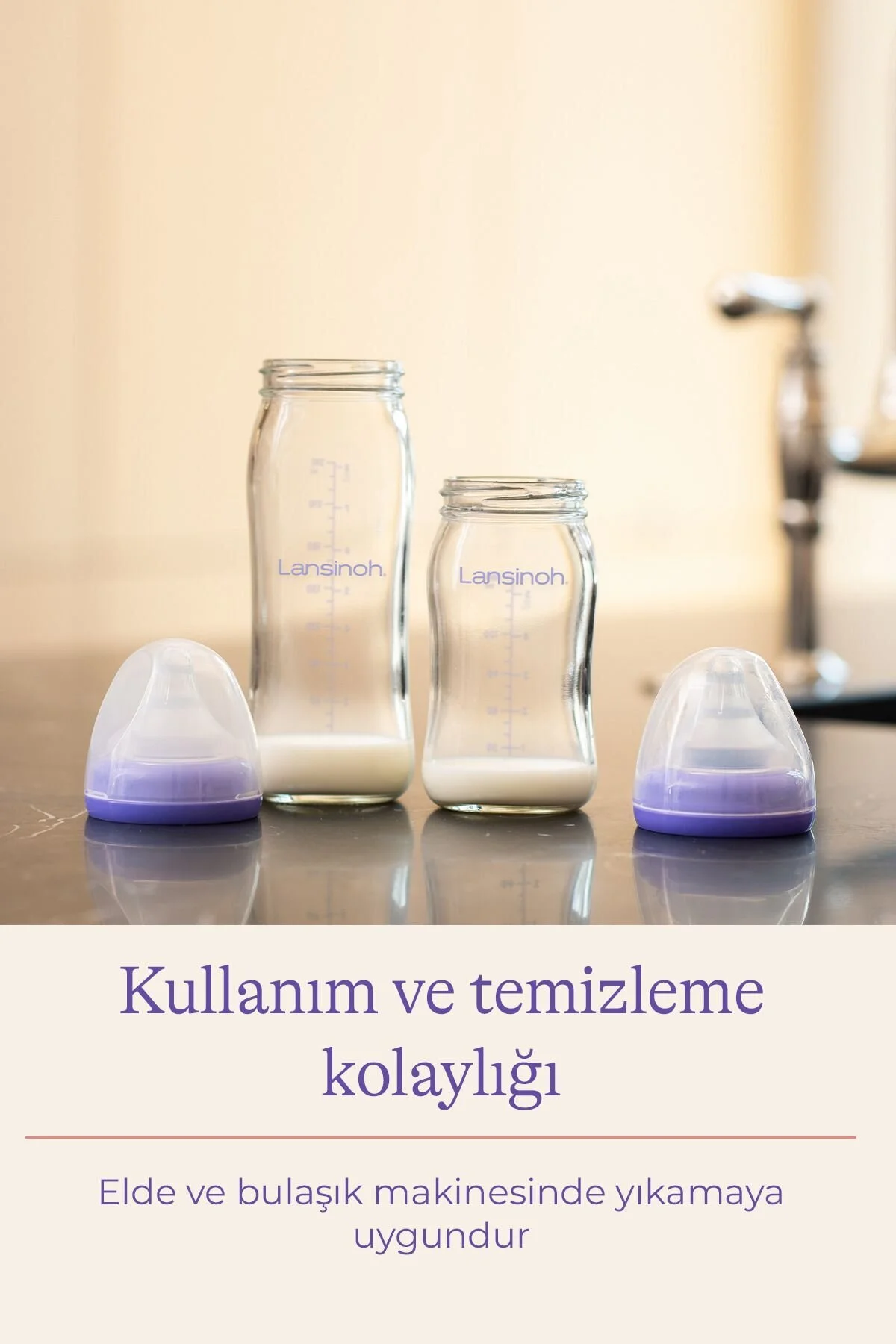 شیشه پستانک بطری ای & ® 240 میل LANSINOH