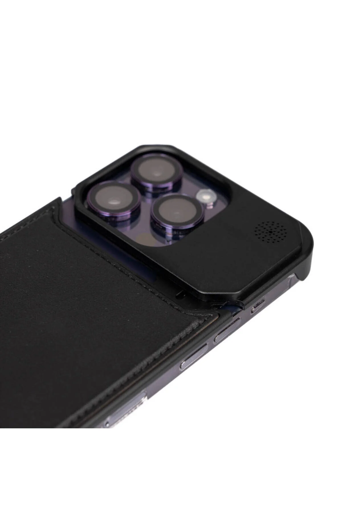 کاور و قاب APPLE IPHONE 15 PRO MAX CASE MAGSAFE CHARGING MECHANISM برجسته با محفظه عطر MOSTAR COVER مشکی Genel Markalar
