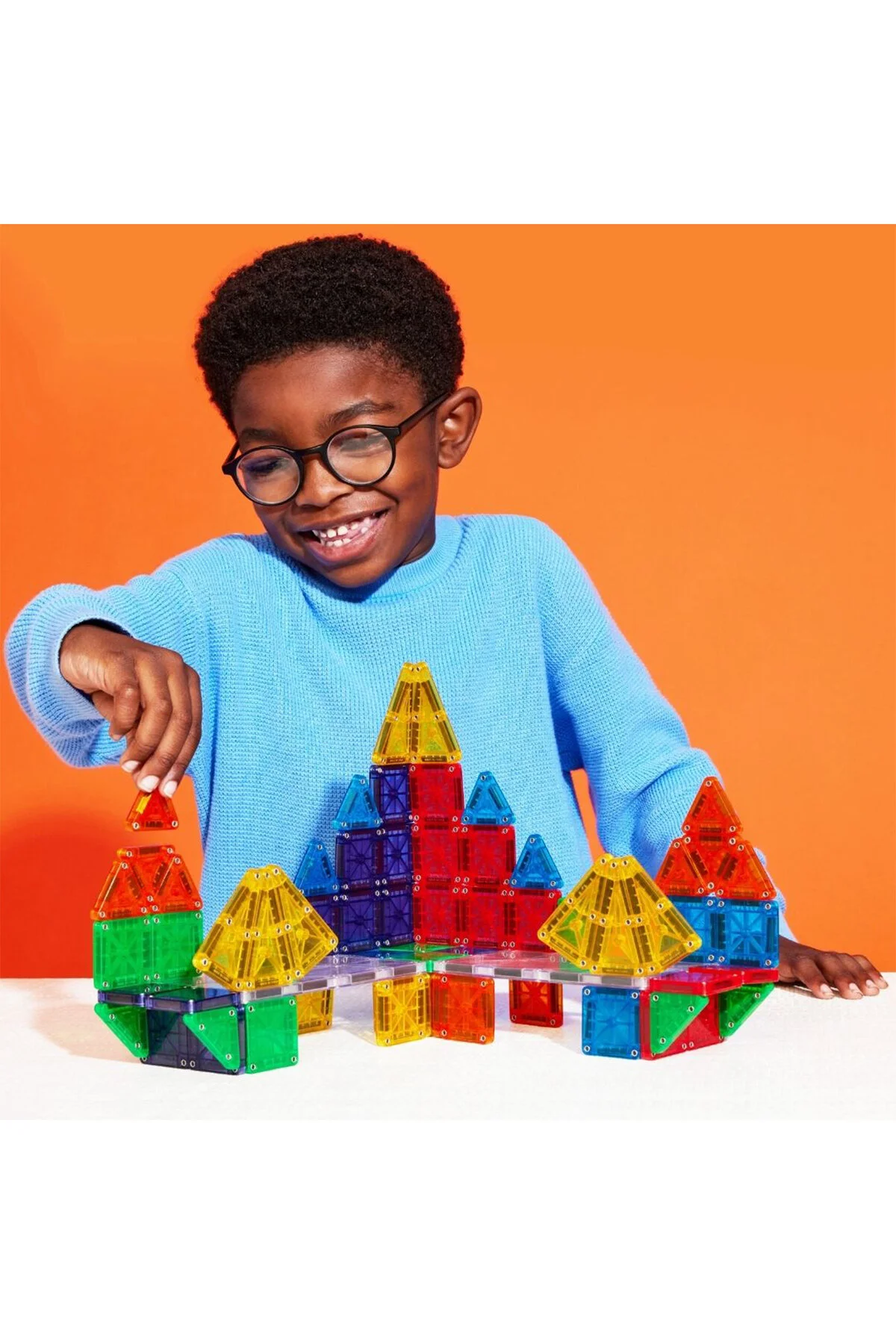 ست بازی دخترانه و پسرانه بچگانه مجموعه کودکان 70 قطعه MICROMAGS Magna Tiles