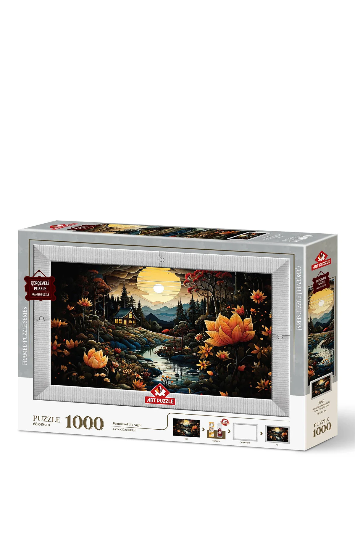 اشیاء دکوراتیو و مجسمه زیبایی شب 1000 قطعه پازل قاب اورجینال ارت Art Puzzle