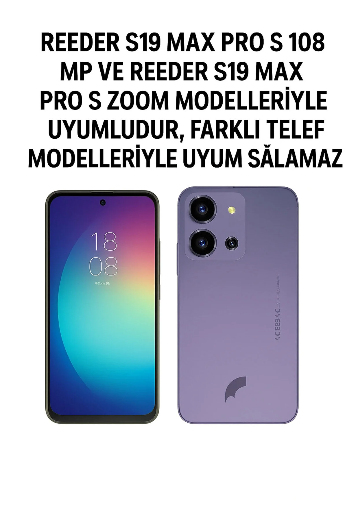 کاور و قاب مشکی مات سازگار S19 MAX PRO S 108 MP – سیلیکون نرم محافظ پوشش ضربه‌گیر Reeder