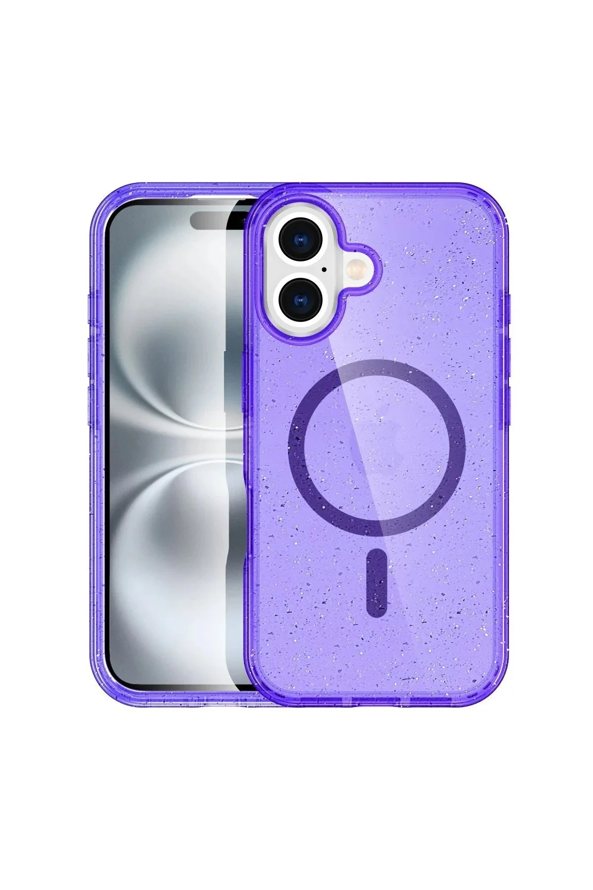 کاور و قاب محافظ ستاره MAGSAFE مدل IPHONE 16 PLUS بنفش CepteToptan