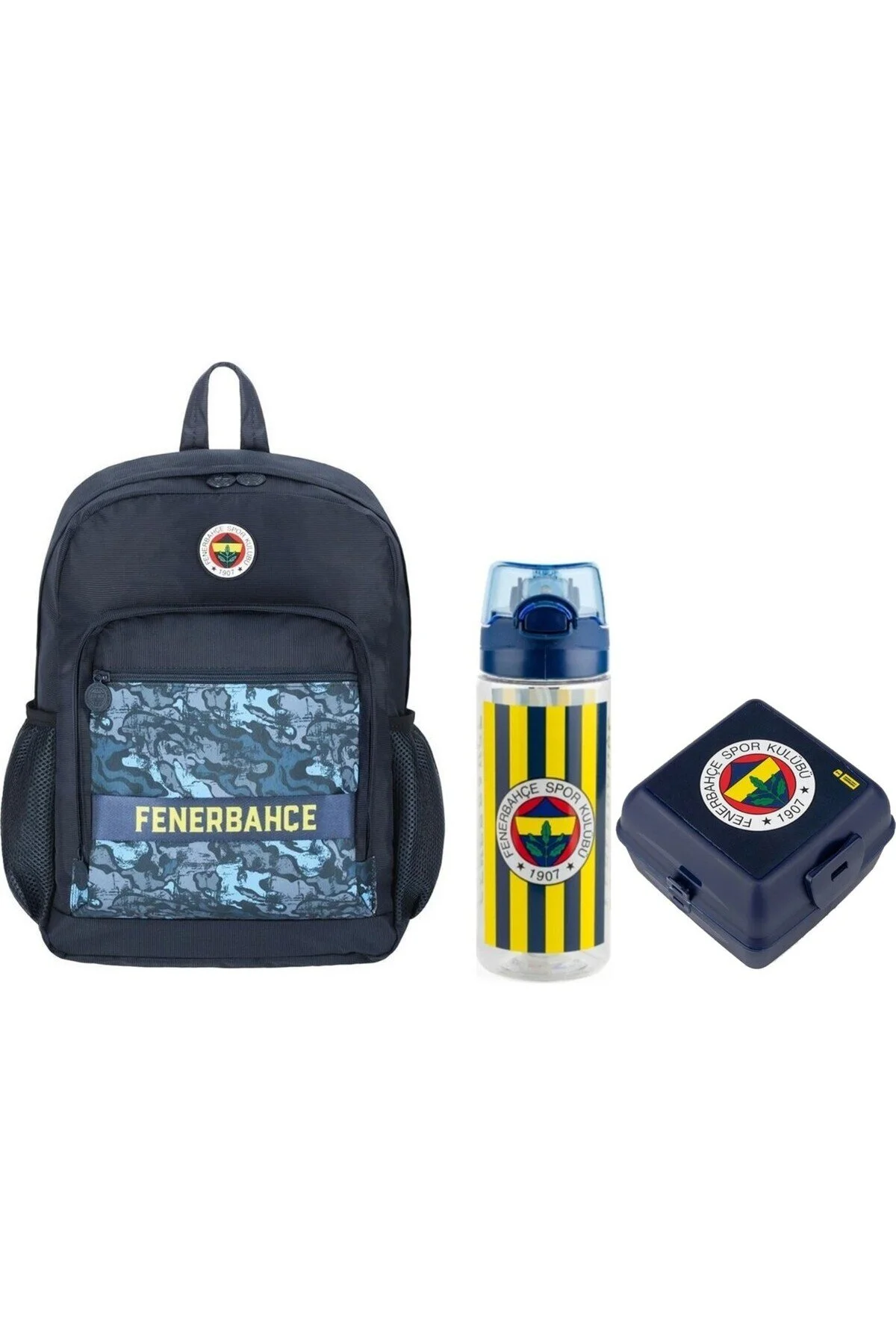 کیف مدرسه مردانه و زنانه FENERBAHCE + آبیاری جعبه تغذیه در مجموعه جانبی 6 ÇANTA