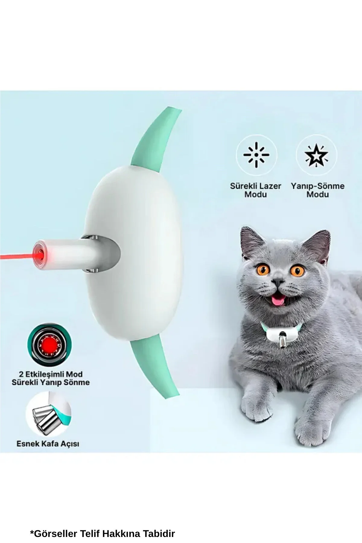 اسباب بازی گربه یقه لیزری هوشمند آموزشی لیزر قلاده ego home
