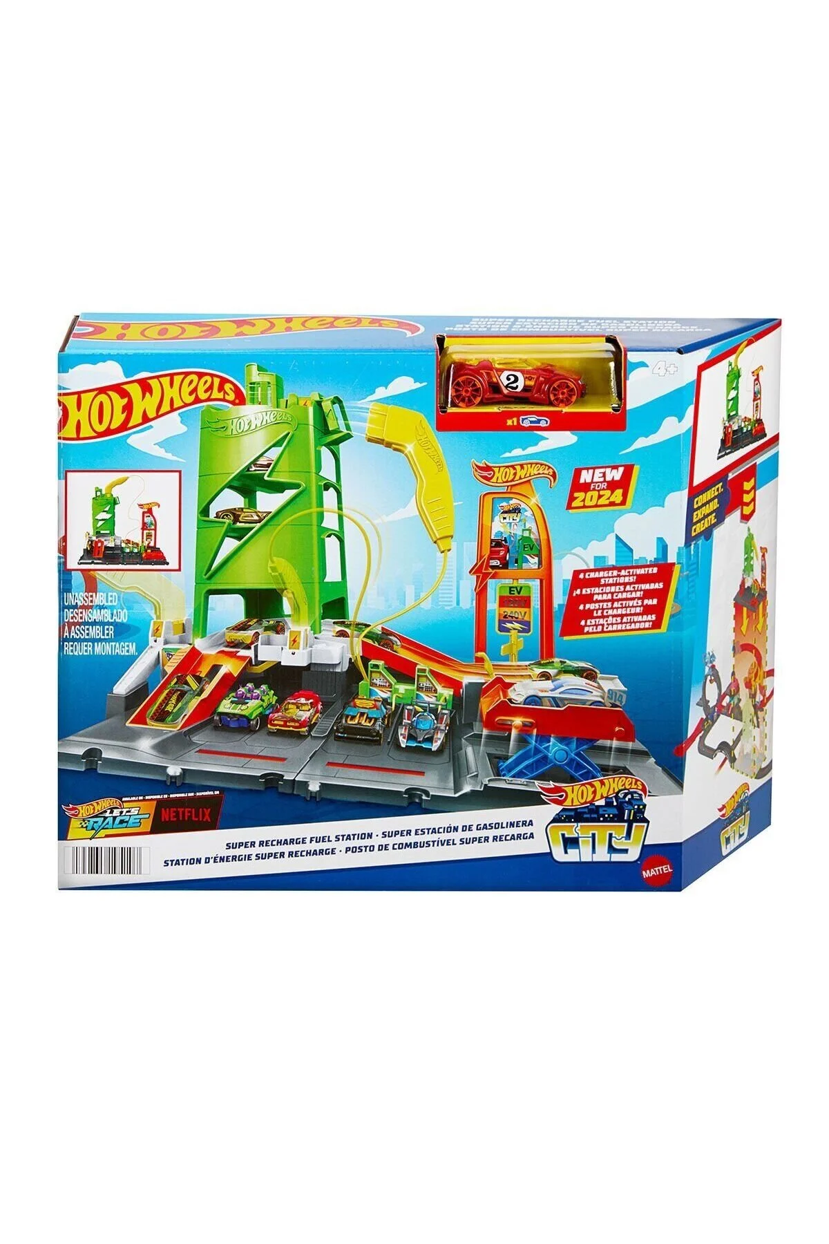 ماشین اسباب بازی ست ایستگاه شارژ خودروی برقی از ترکیه HOT WHEELS