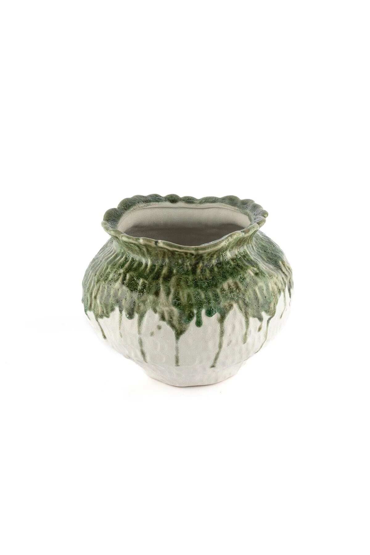 گلدان سفید سبز 30X25CM اورجینال Mikasa Moor