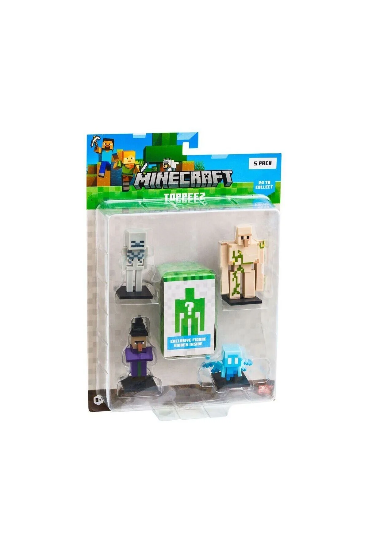 اسباب بازی های فیگور دیگر PMI MC2040 MINECRAFT 3D FIGURE TOPPEEZ ست 5 تایی دخترانه پسرانه آموزشی paraply