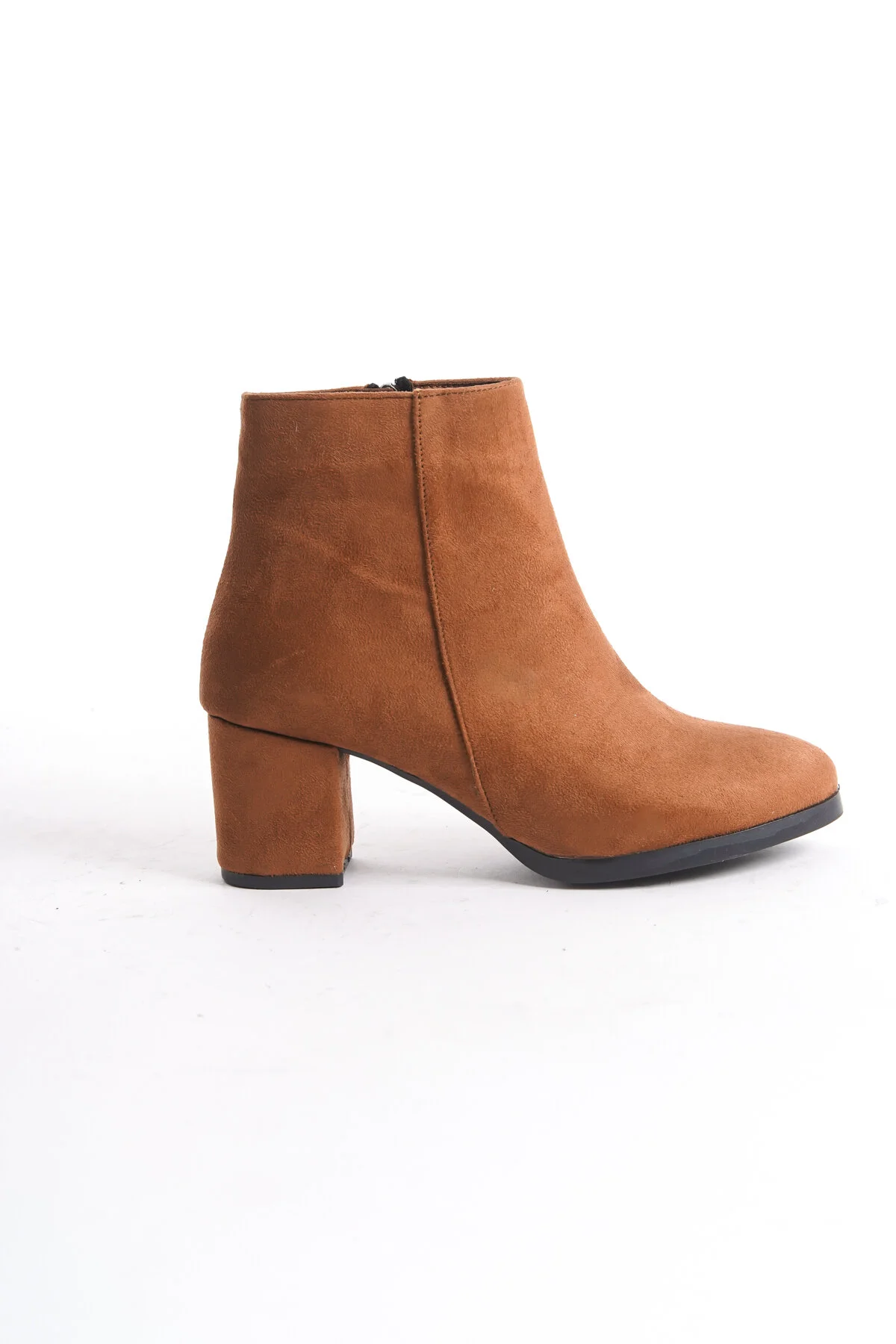 چکمه و بوت های کوتاه پاشنه دار جیر قهوه ای روهانا زنانه LUPİN SHOES
