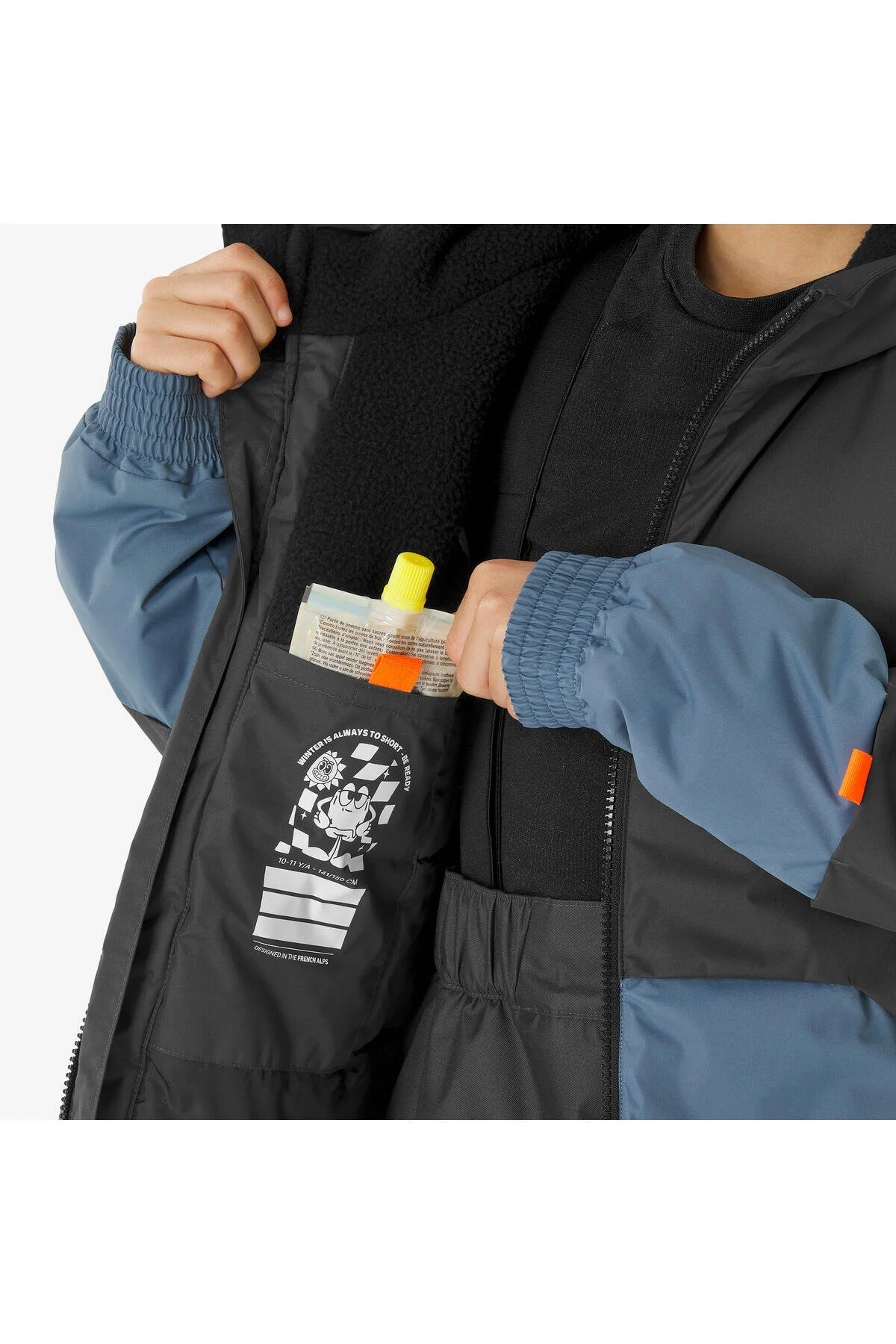 کت اسکی WEDZE KIDS سن 5 15 آبی خاکستری SKI100 Decathlon