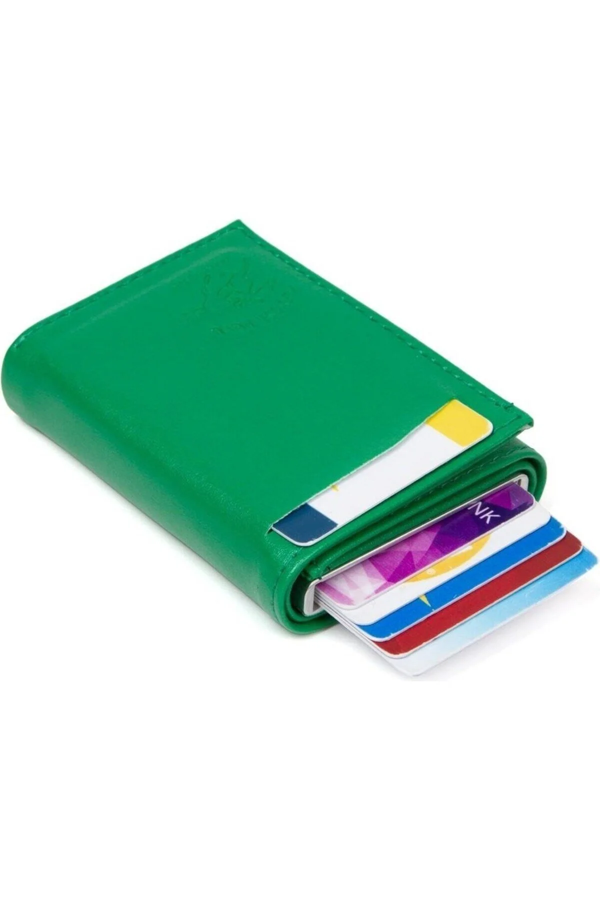 کیف پول مکانیزم محافظ تیراندازی خودکار زنانه RFID محفظه کاغذی گیفت کارت هدیه سبز tuldar