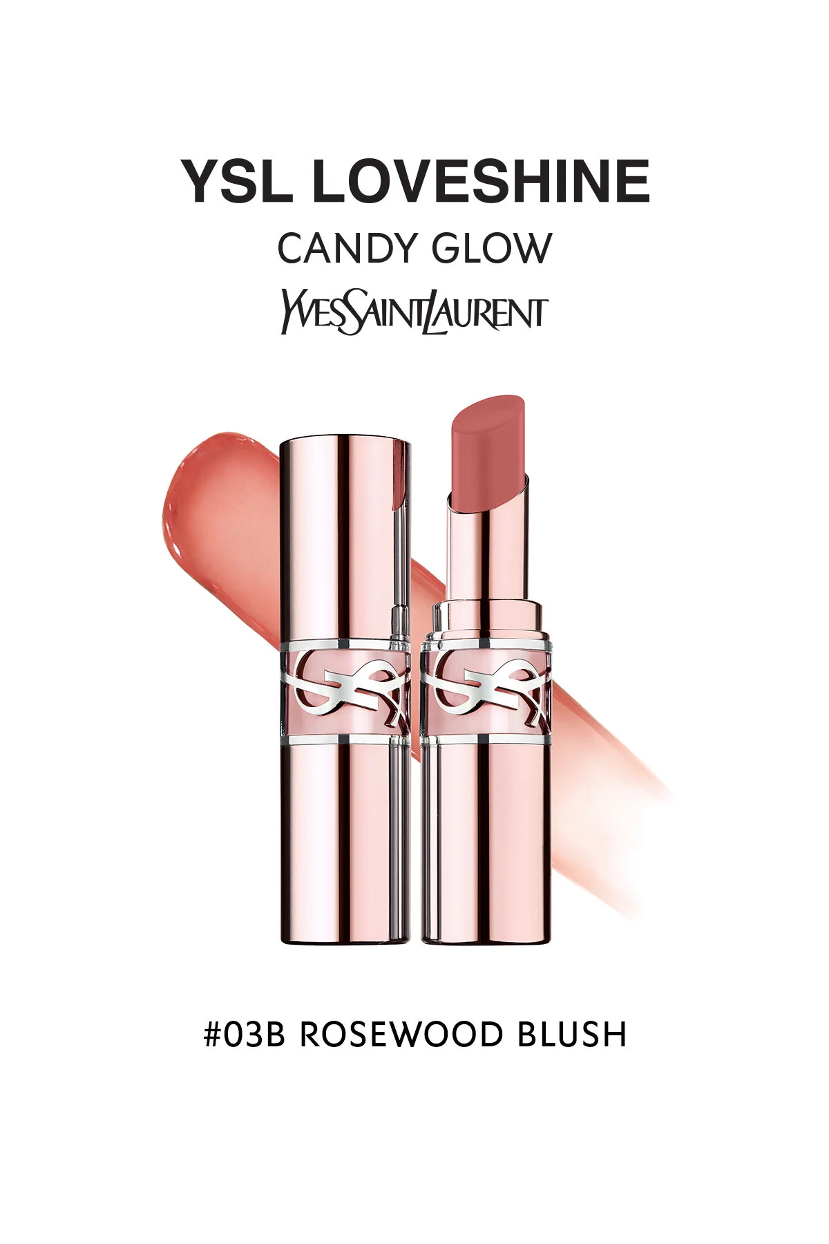 رژ لب LOVESHINE CANDY GLOW LIP BALM 3B ROSEWOOD BLUSH 3614274128284 ایو سن لوران Yves Saint Laurent