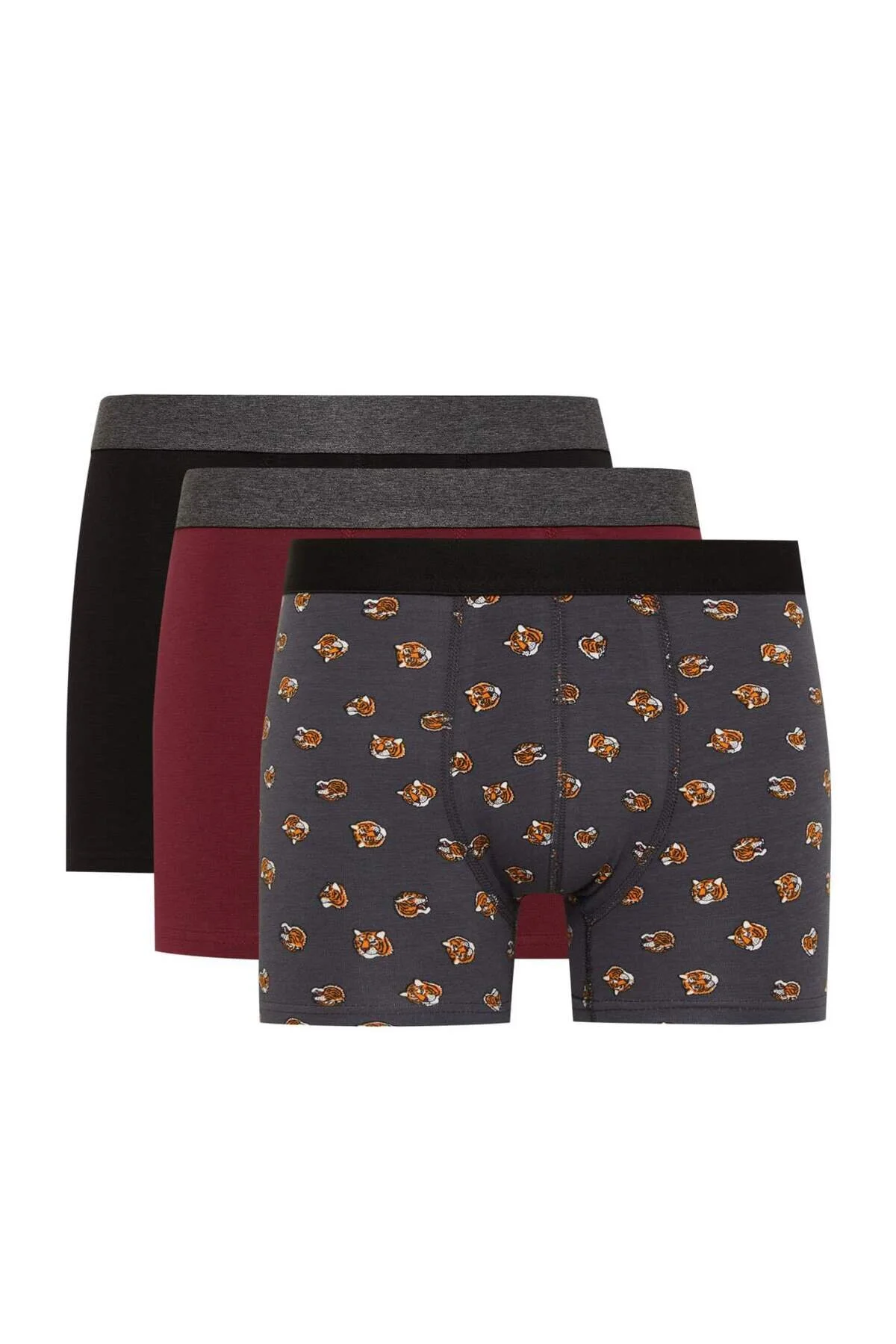 شورت باکسر سیاه مردانه عروسک Boxer 3 Piece D2331Ax24Wn معمولی  Defacto