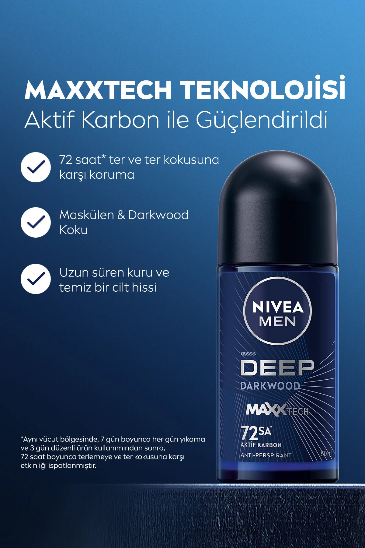 NIVEA ژل حمام عمق بخش مردانه 500 میلی لیتر، اسپری ضد عرق 150 میلی لیتر، رول ضد عرق 50 میلی لیتر