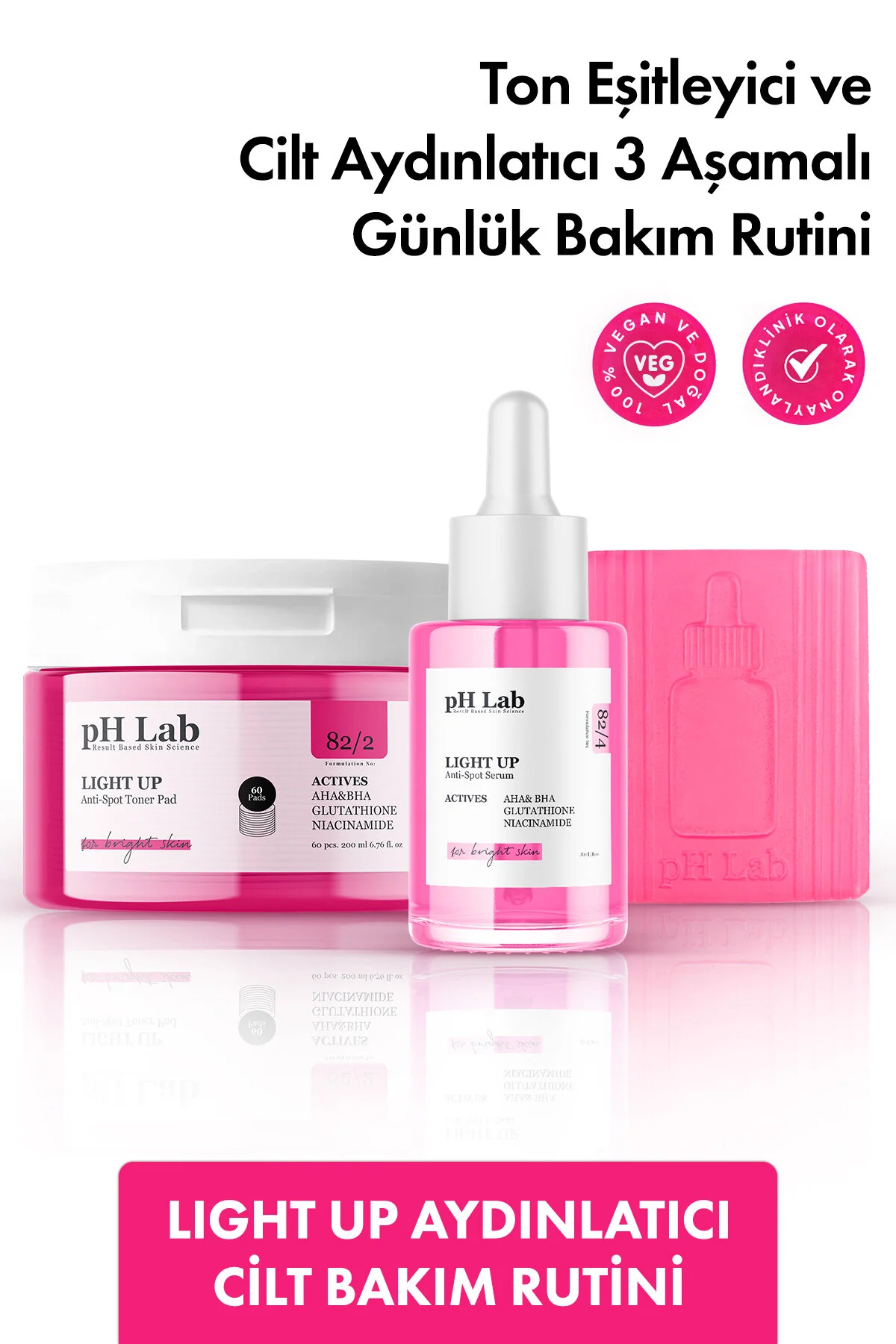 ست مراقبت از پوست Phlab Light Up با ویژگی روشن کنندگی مناسب برای انواع پوست Ph Lab