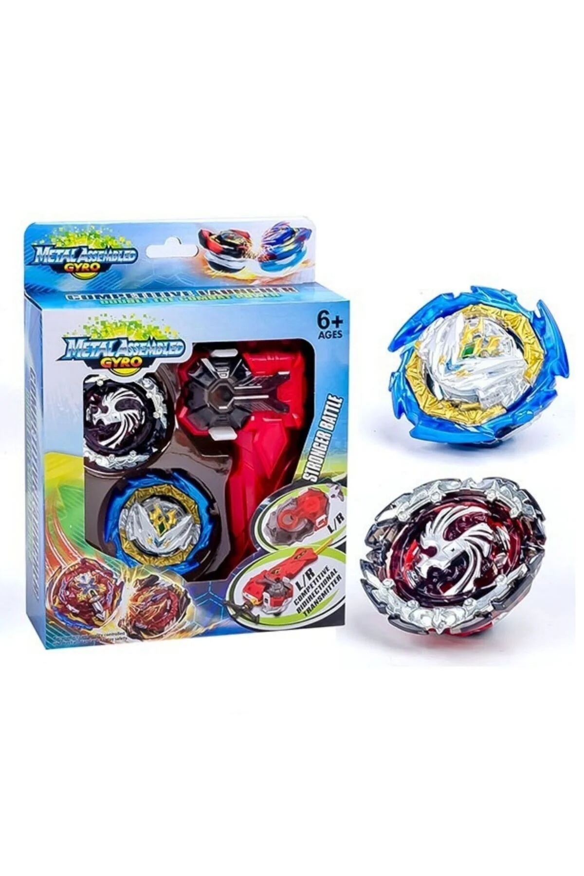 اسباب بازی های فیگور دیگر BEYBLADE DUAL SPINNING TOP + LAUNCHER MODEL 4 TOYFEST