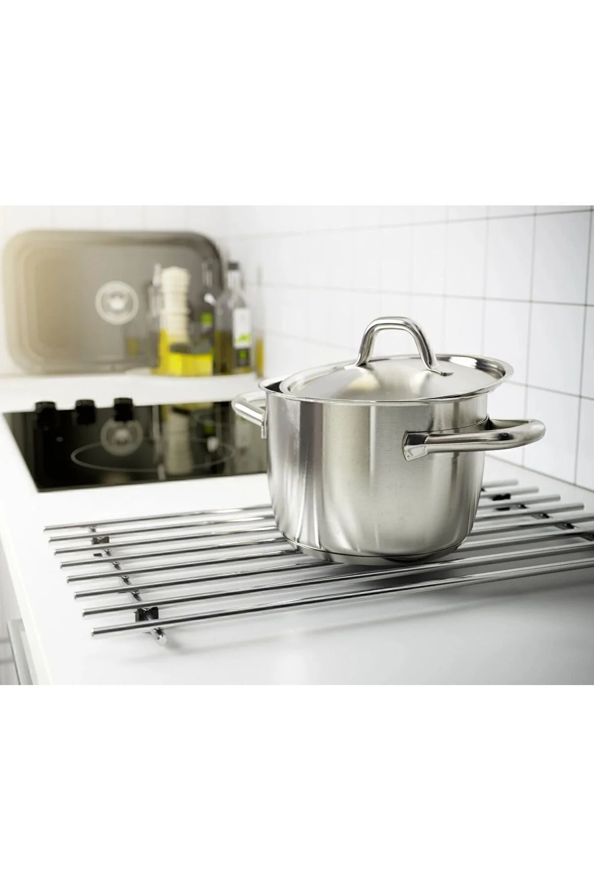 زیر قابلمه‌ای قابلمه ای 2 فولاد ضد زنگ Nihale مجموعه Pookware Base  IKEA