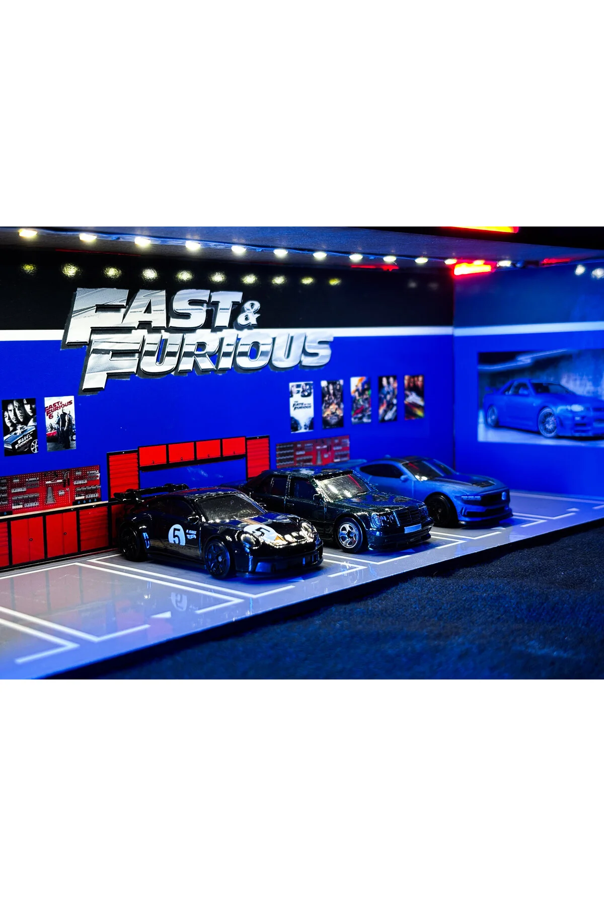 ماکت دیوراما گاراژ سریع و خشمگین کارگاه مینی ماشین هات ویلز اورجینال HOT WHEELS