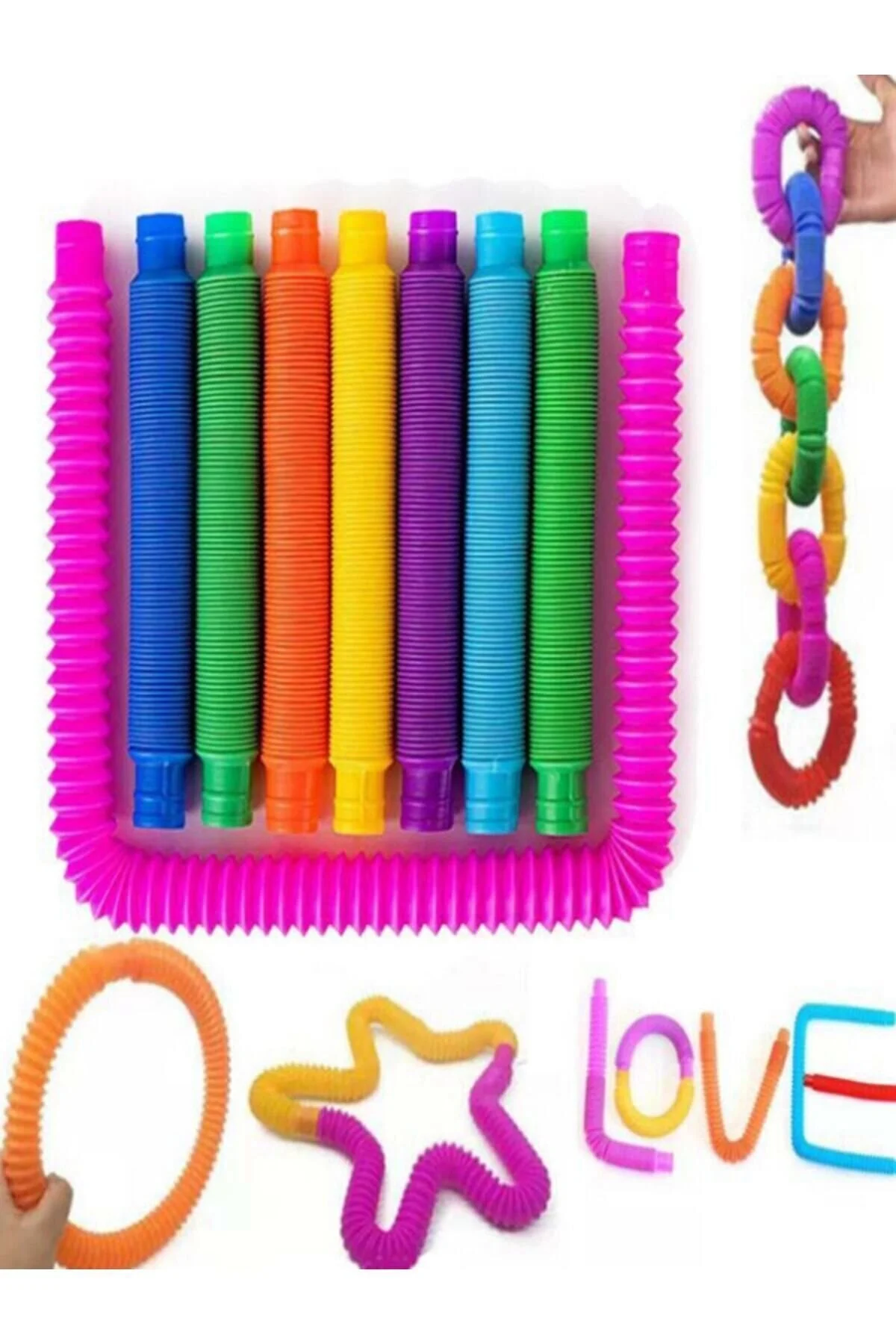 اسباب بازی های فیگور دیگر آموزشی پاپ تیوب لوله تاشو ست 5 رنگ دخترانه پسرانه بچه گانه paraply
