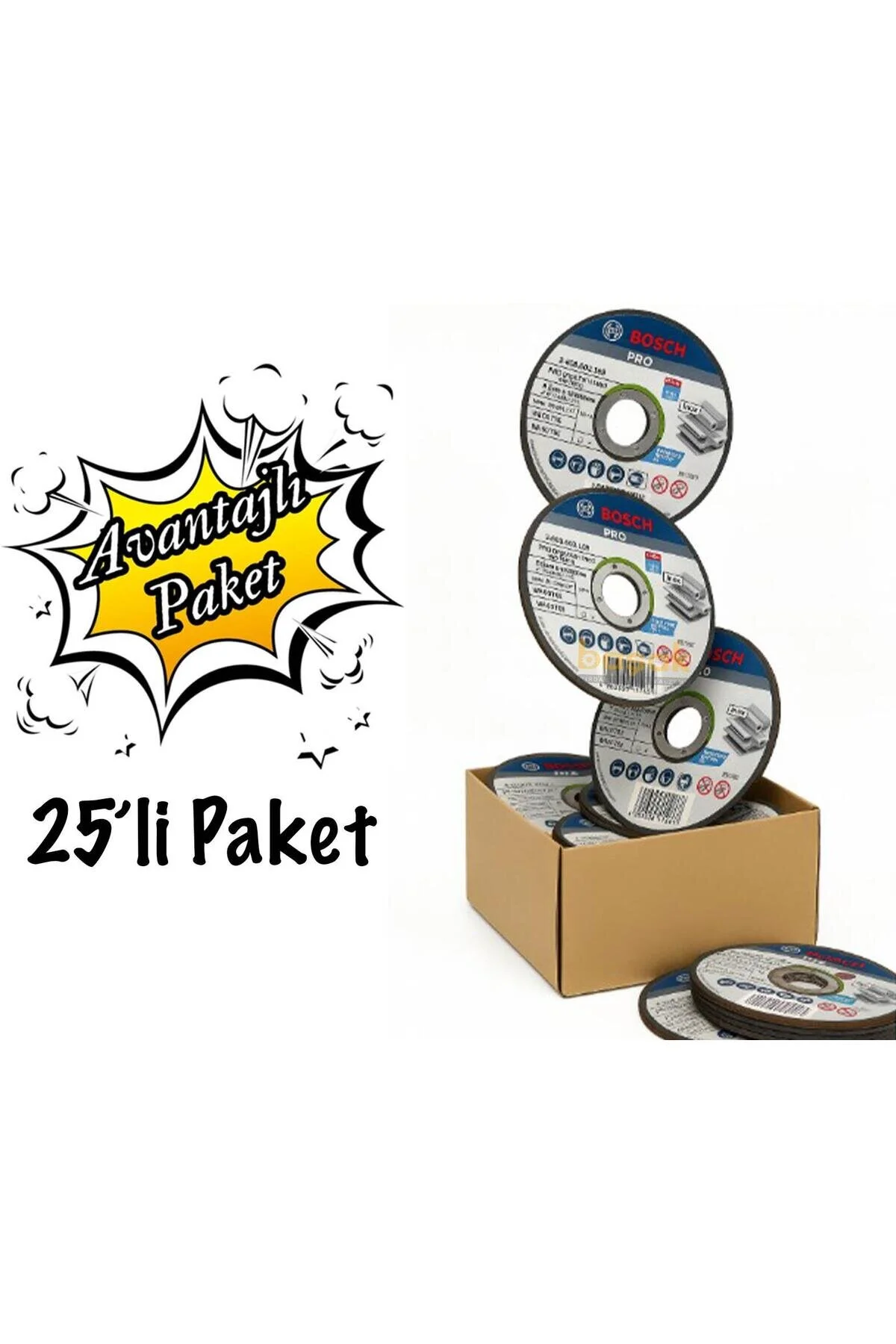 سنگ برش فلزی و ضد زنگ پرو 115X1 میلی متر 25 بسته 2608603169 بوش Bosch