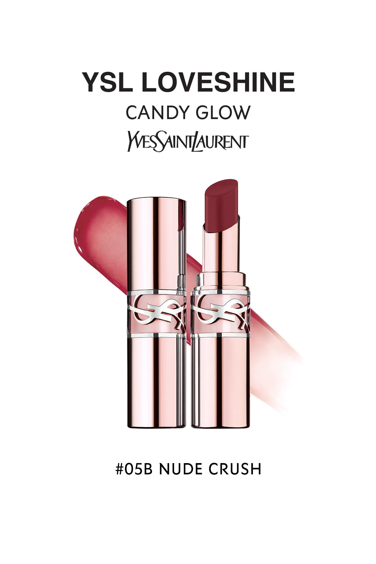 رژ لب LOVESHINE CANDY GLOW LIP BALM 5B CRUSH NUDE 3614274128307 ایو سن لوران Yves Saint Laurent