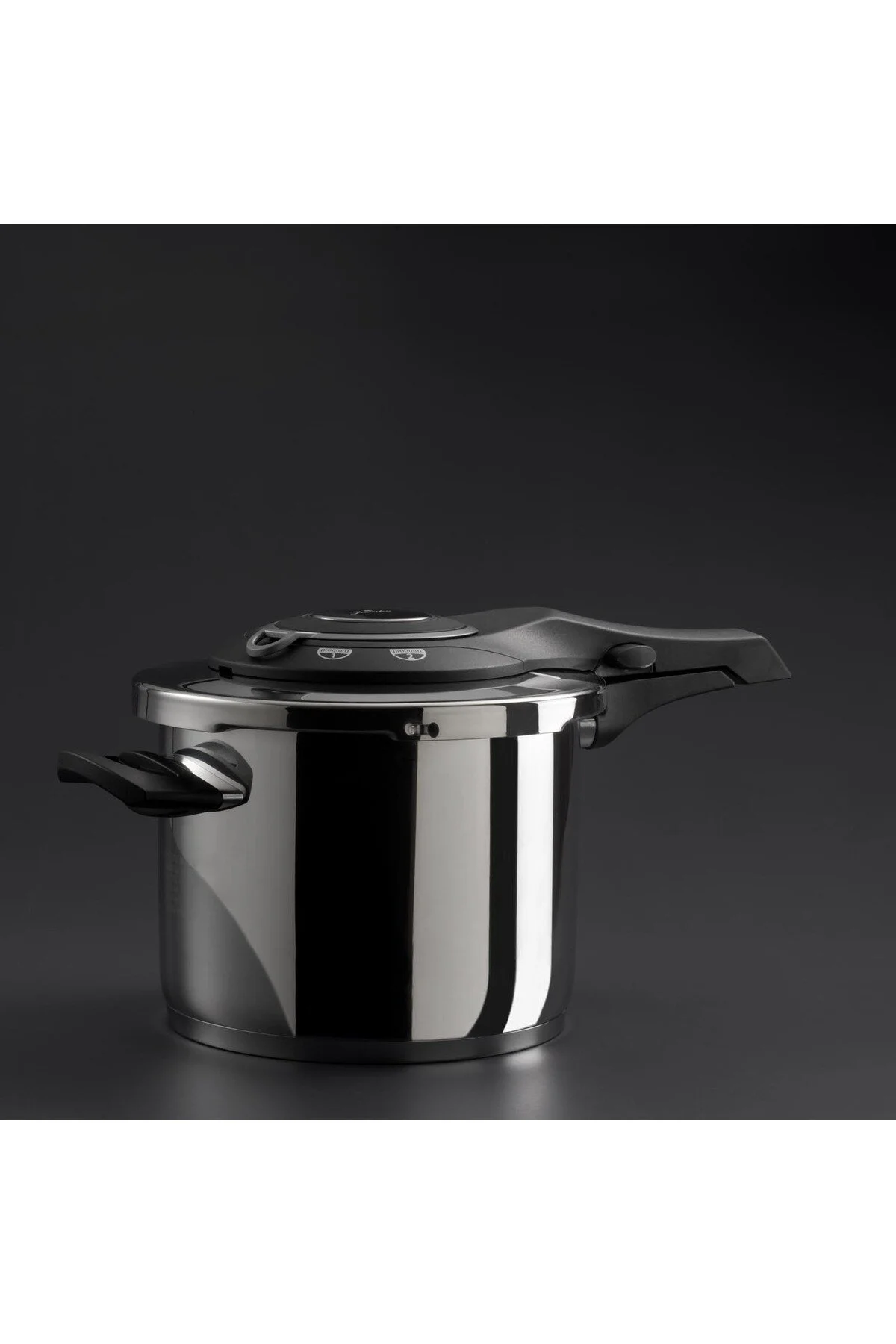 زودپز سفید اجاق گاز فشاری استیل ضد زنگ 6 لیتری مشکی روشن خاکستری Procook Jumbo