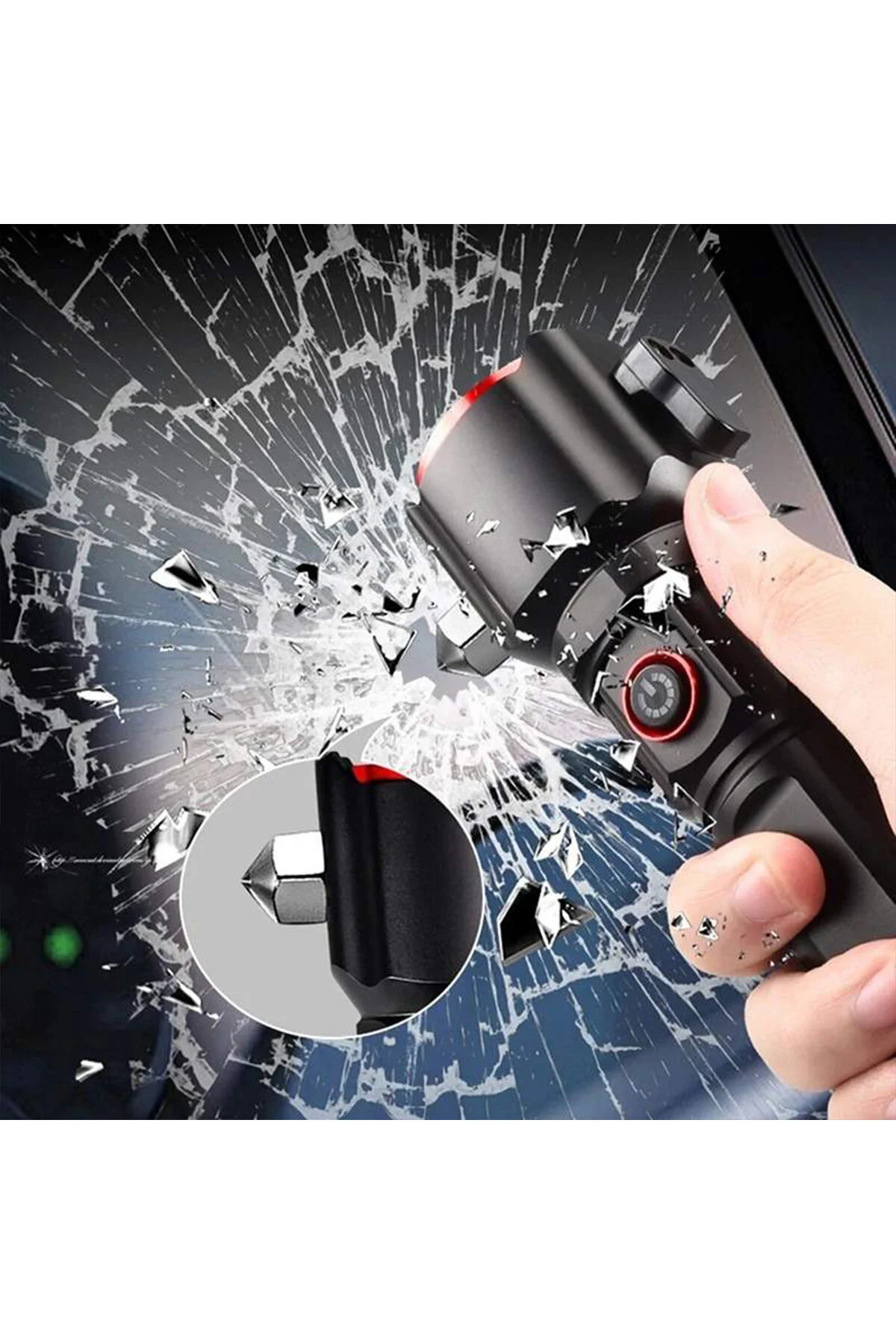 چراغ قوه شارژی | LED پرقدرت USB قابل شارژ بدنه فلزی ضد آب بزرگنمایی ضربه بزنید؛ Badem10
