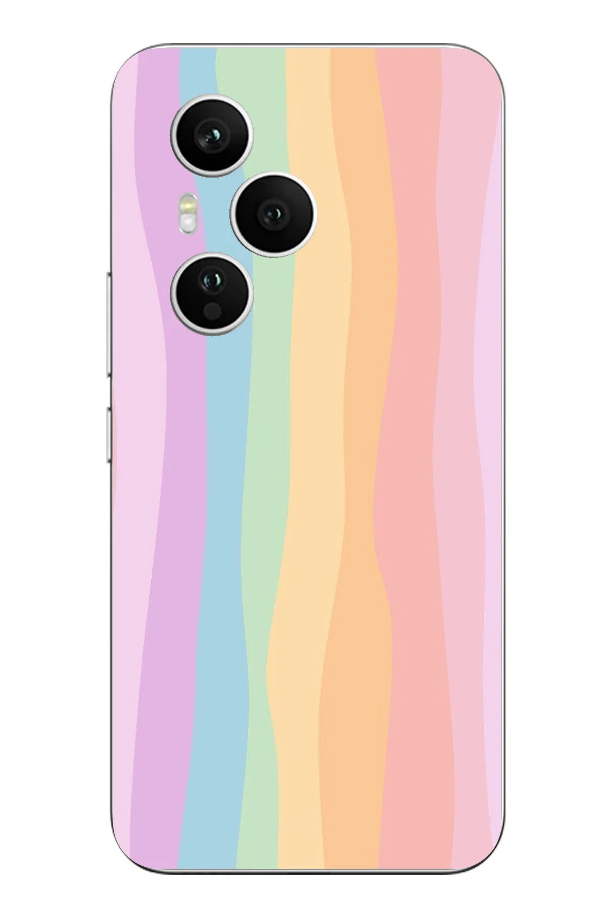کاور و قاب سیلیکونی شفاف رنگین کمان سازگار با HONOR 400 PRO TechTree