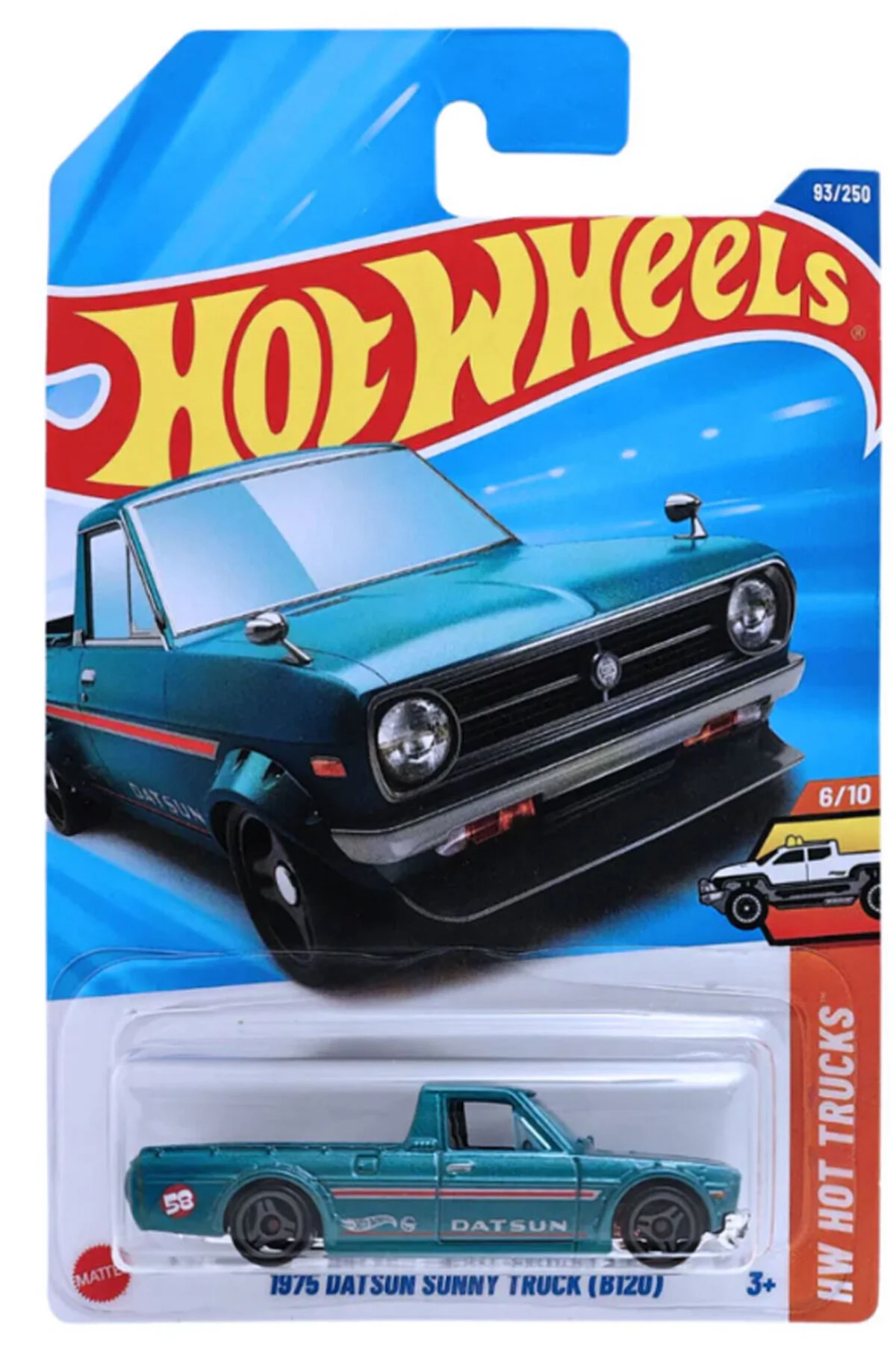 ماشین اسباب بازی 1975 DATSUN SUNNY TRUCK B120 مجموعه های تک اتومبیل HW 1:64 HOT WHEELS