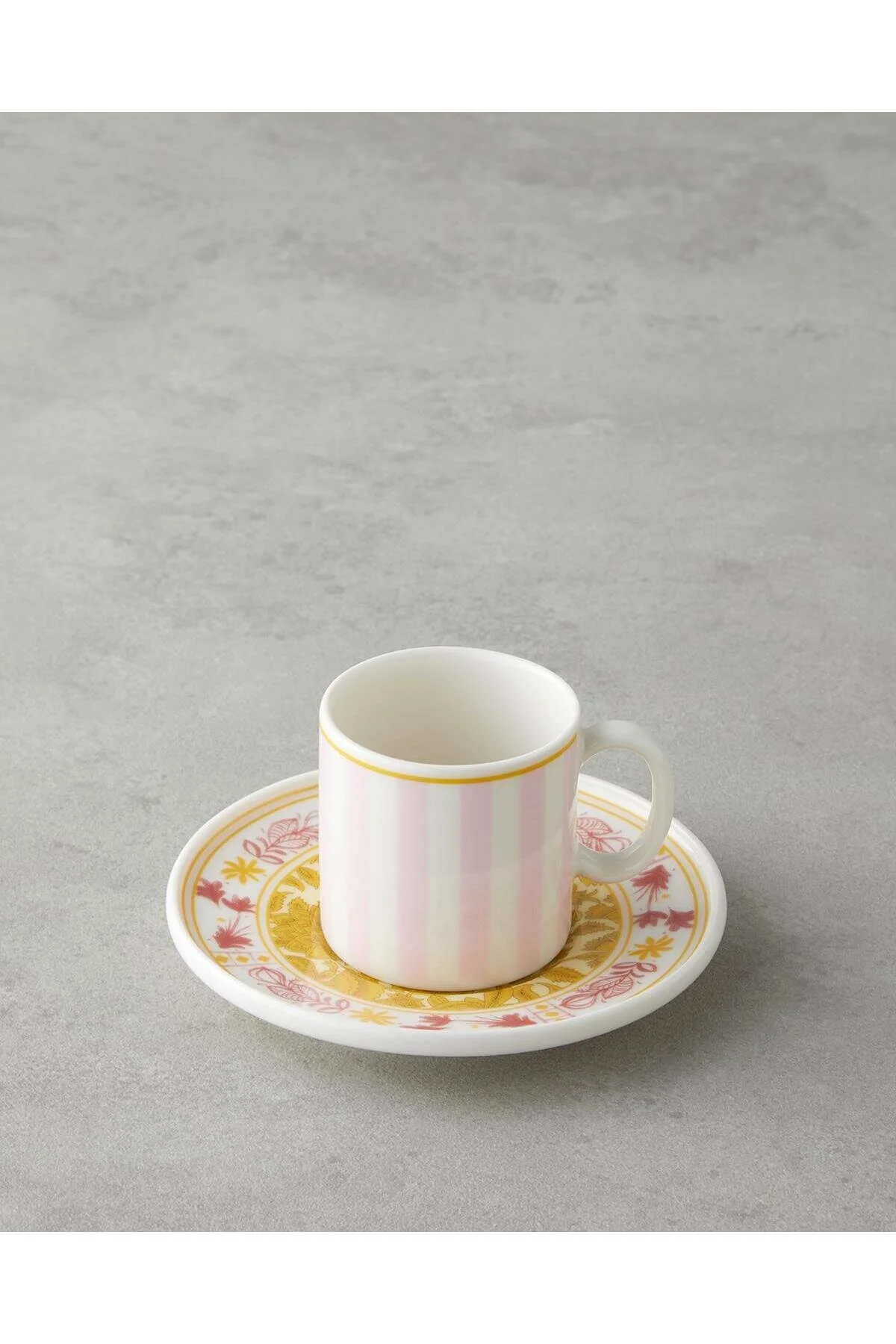 فنجان قهوه VIORA BONE PORCELAIN 4 قطعه 2 مجموعه 90 میلی لیتر صورتی زرد English Home